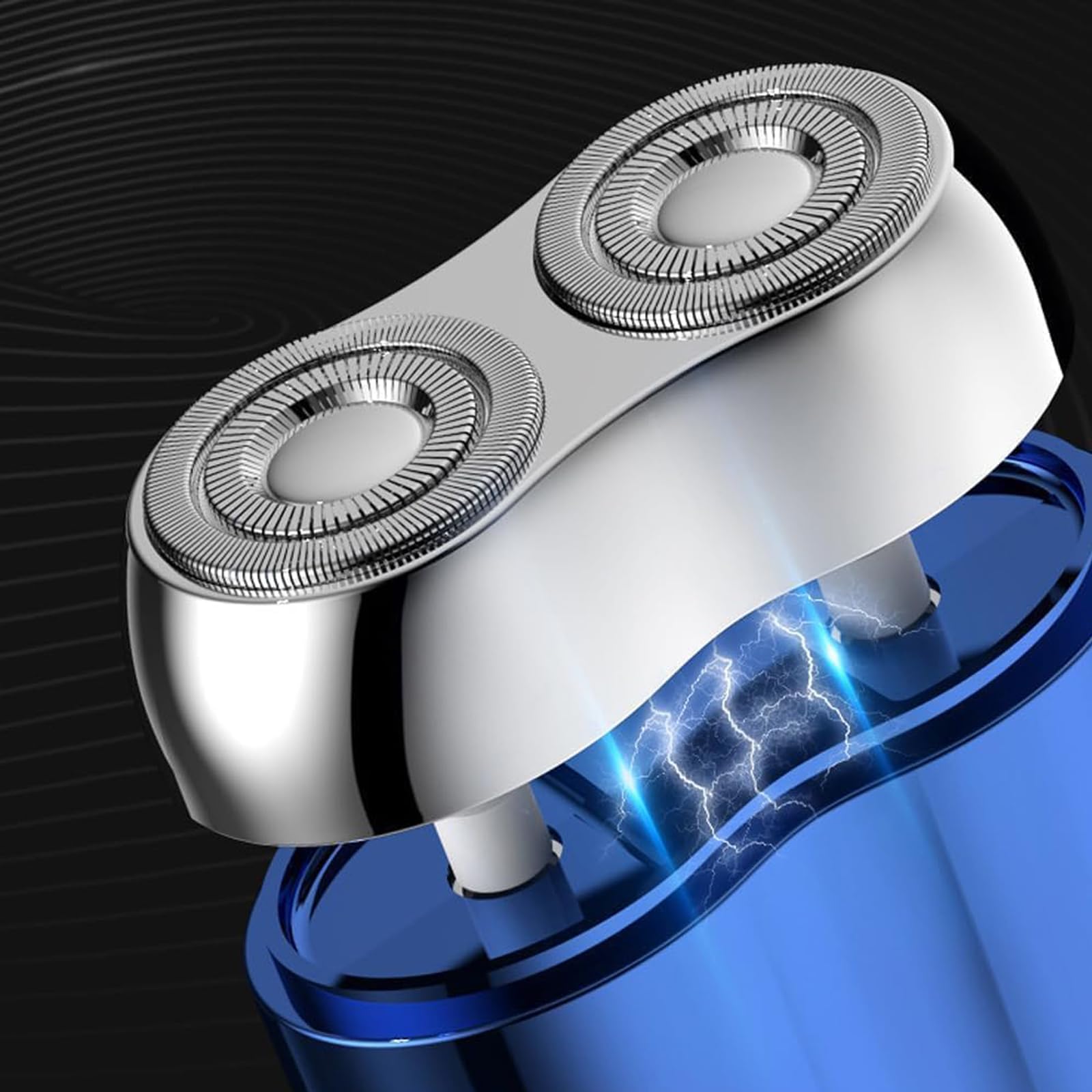 New Mini Dual-Head Electric Shaver for Men - Portable Rechargeable Waterproof Travel Razor with Washable Design | Perfect for Home, Office & Travel (Blue)