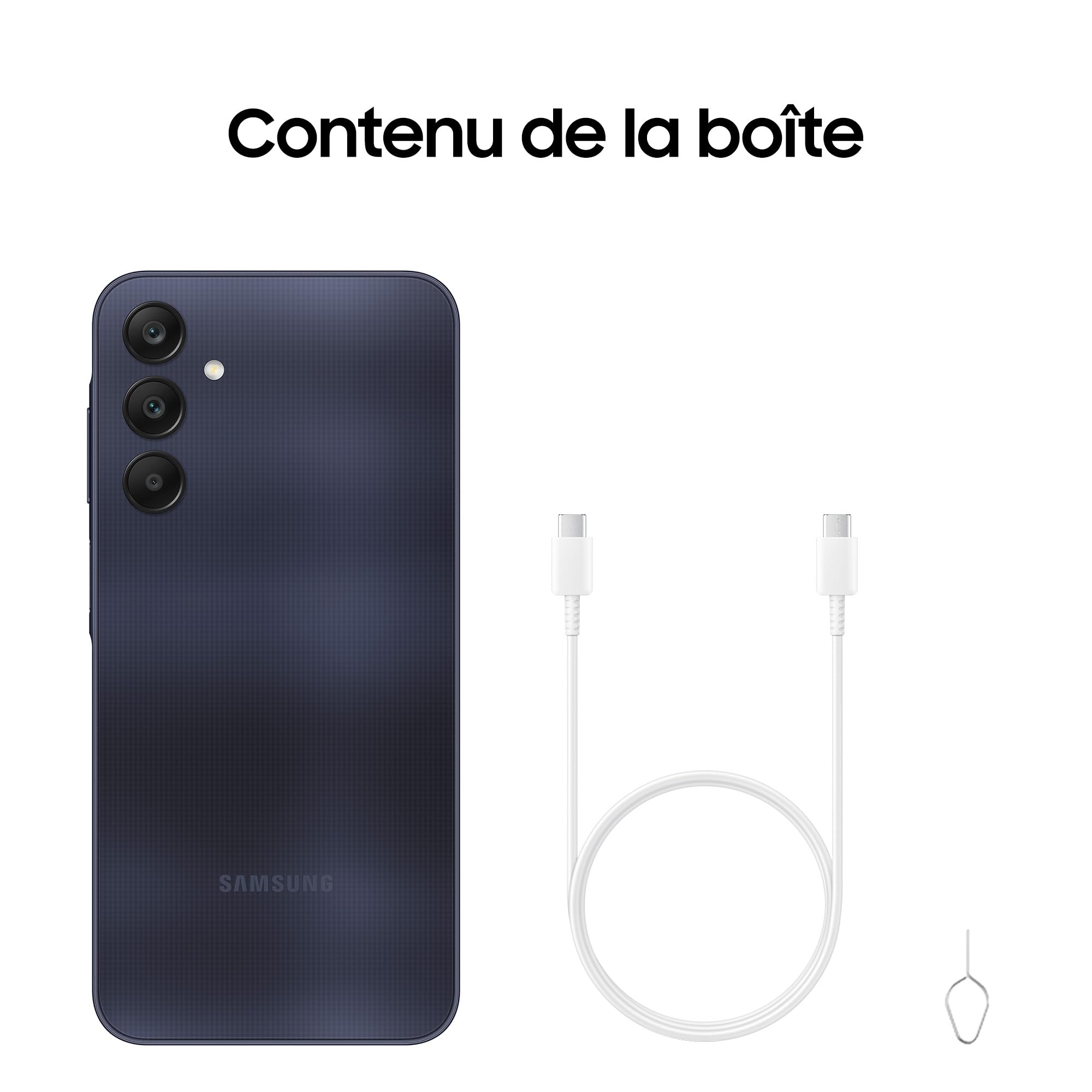 Samsung Galaxy A25 5G Unlocked Smartphone - 256GB Storage, 25W Fast Charger Included (Exclusive to Amazon) - Night Blue - French Version - Perfect for Streaming, Gaming & Productivity