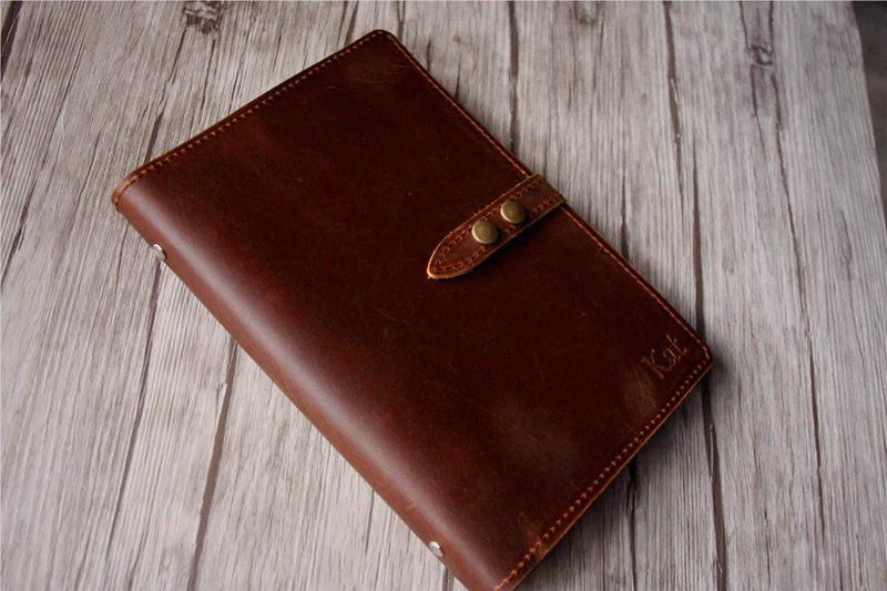 Premium Brown Leather Portfolio Notebook Holder - Professional Organizer for Business, Office & Travel - Perfect for Meetings, Presentations & Daily Use