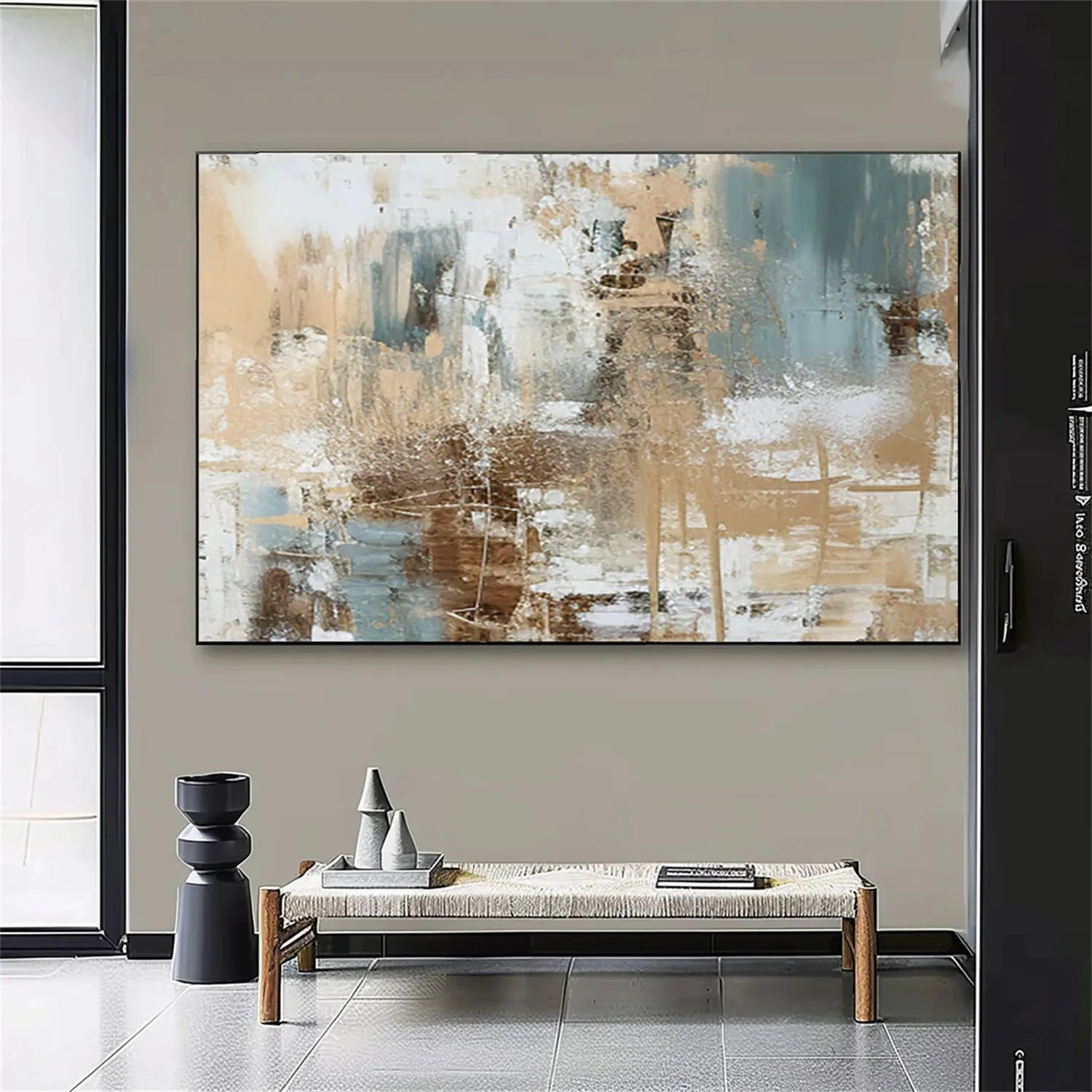 Abstract Painting #AB 176 - Modern Wall Art Decor for Living Room, Bedroom & Office - Unique Handmade Canvas Artwork