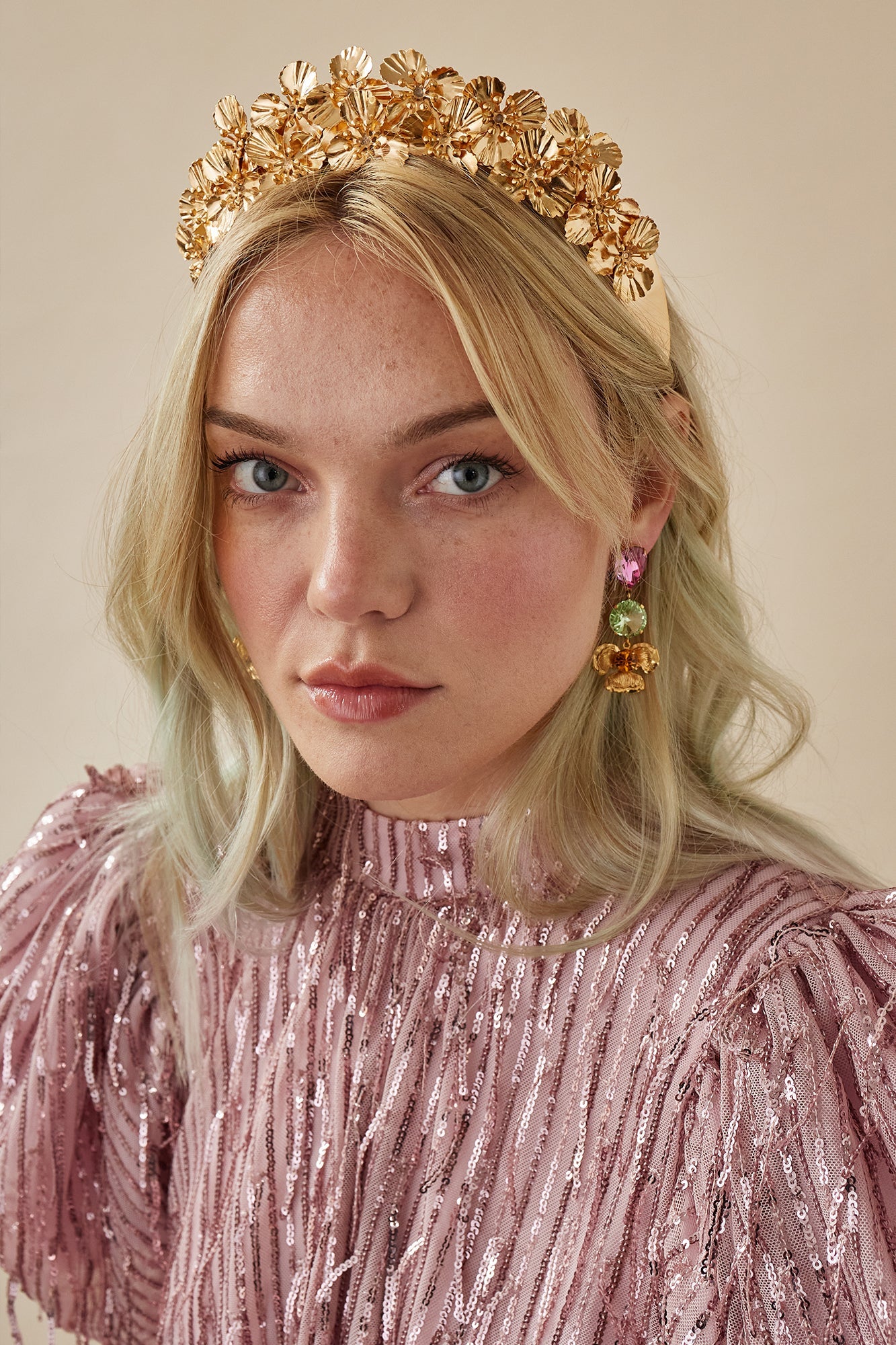 Poppies Wide Crown Floral Headband - Elegant Boho Hair Accessory for Women & Girls | Perfect for Weddings, Festivals & Photo Shoots