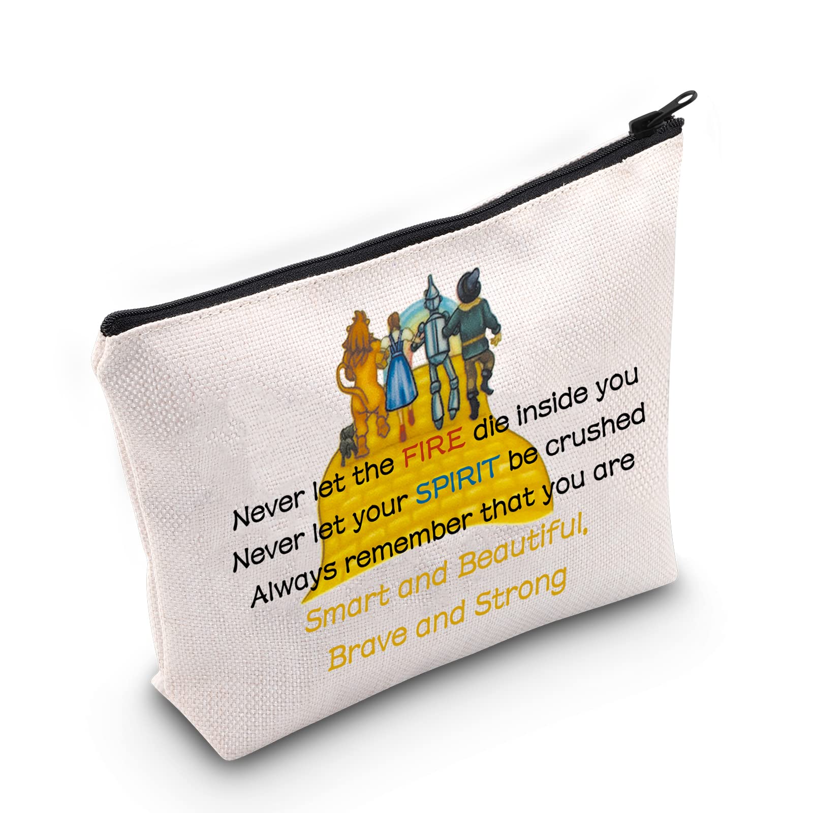 JNIAP Wizard Inspired Cosmetic Bag - Harry Potter Style Makeup Pouch for Witches & Wizards - Perfect Gift for Potterheads, Friends & Ruby Fans - Travel Toiletry Bag with Movie Quotes (Never Let) - Great for Cosplay, Conventions & Magical Adventures
