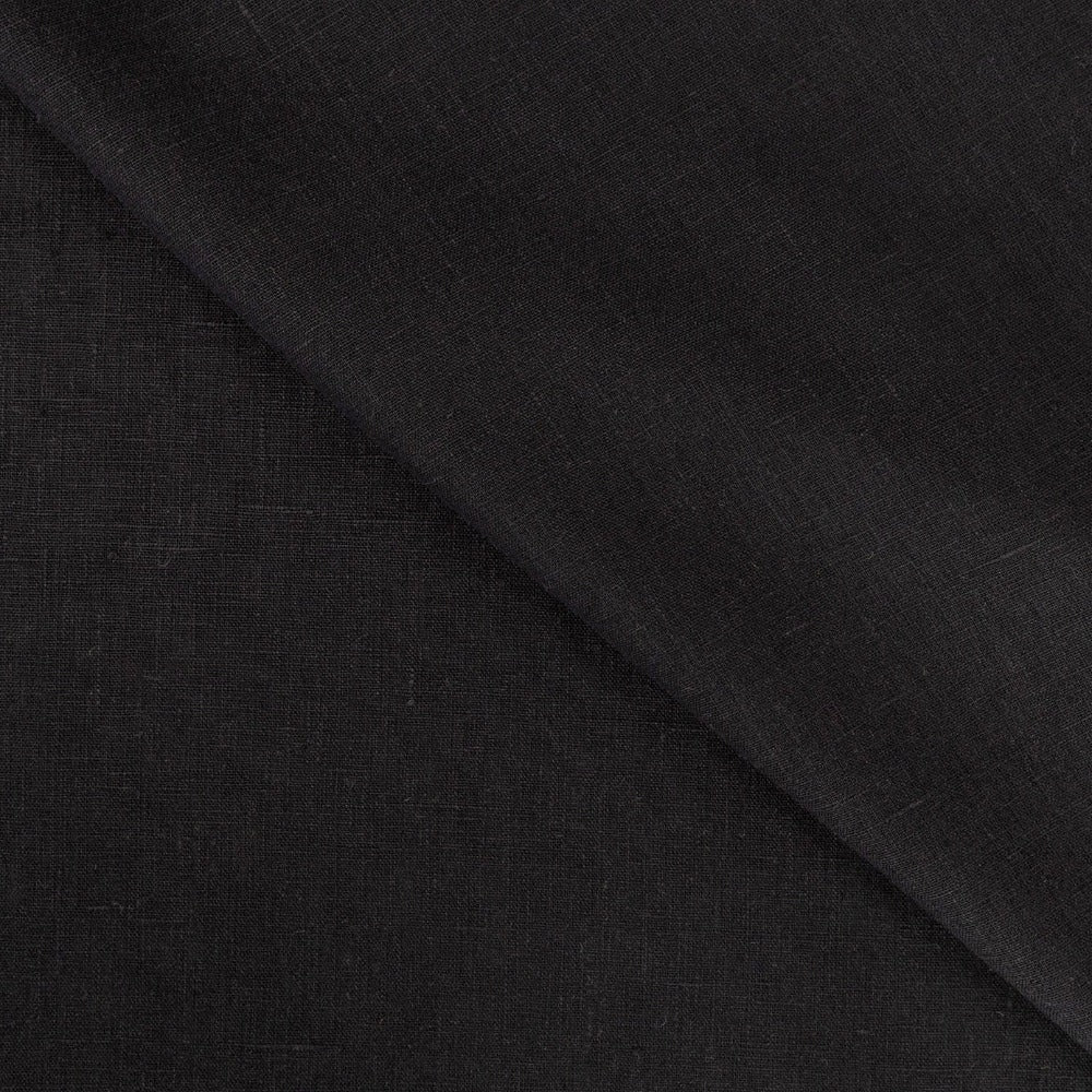 Luxury Tuscany Linen Bedding Set - Premium Onyx Black 100% Natural Linen Sheets for Bedroom Decor & Comfortable Sleep