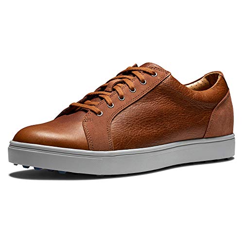 FootJoy Men's Club Casuals Golf Shoes - Comfortable & Waterproof Spiked Golf Shoes for Men - Perfect for Golf Course & Casual Wear