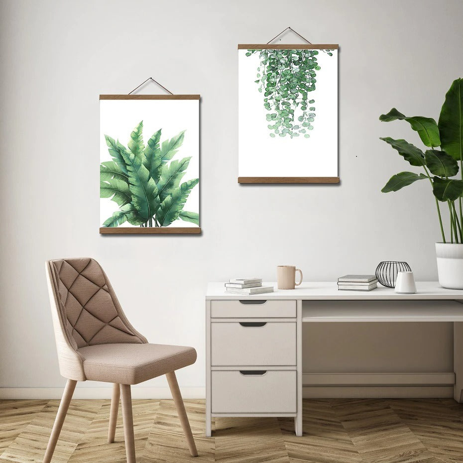 Premium Wooden Poster Hanger - Wall Art Display for Home & Office Decor - Perfect for Posters, Photos, and Canvas Artwork