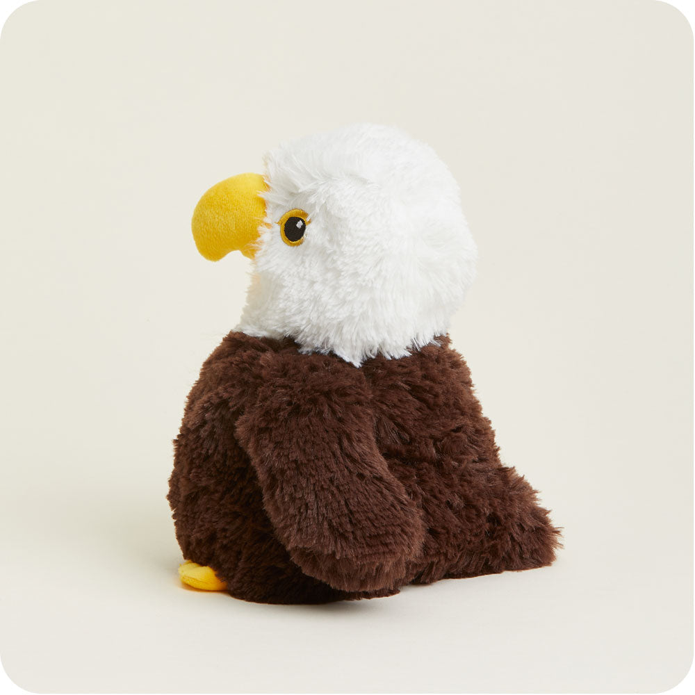 Weighted Heated Eagle Stuffed Animal - Warmies Plush Toy for Comfort & Relaxation - Perfect for Stress Relief, Anxiety, and Cold Weather Warmth