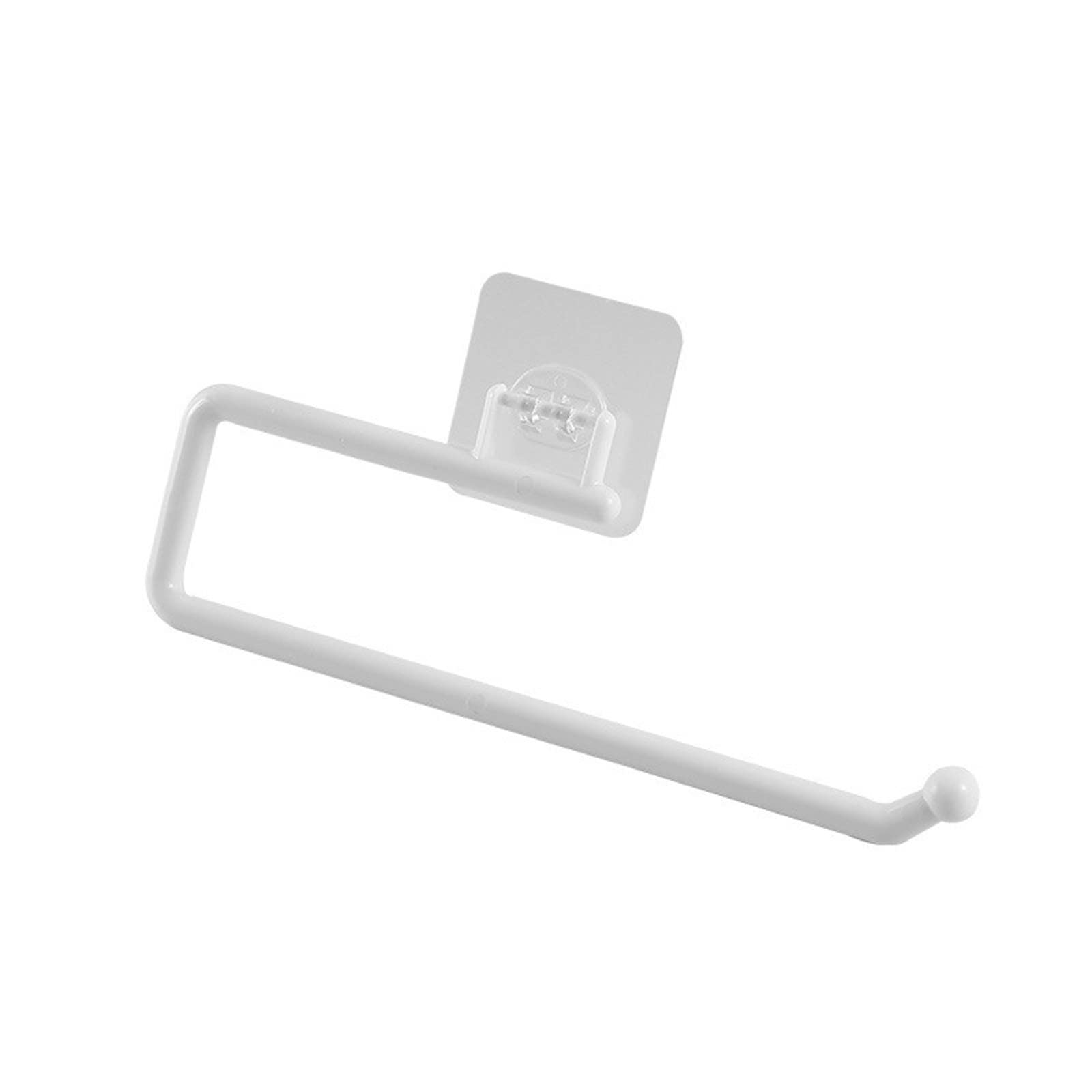 Multi-Functional Kitchen Organizer - Punchless Pot Cover Storage Rack, Cutting Board Holder, Plastic Wrap & Paper Towel Hook, Dish Towel Holder (White) - Perfect for Small Spaces & Clutter-Free Countertops