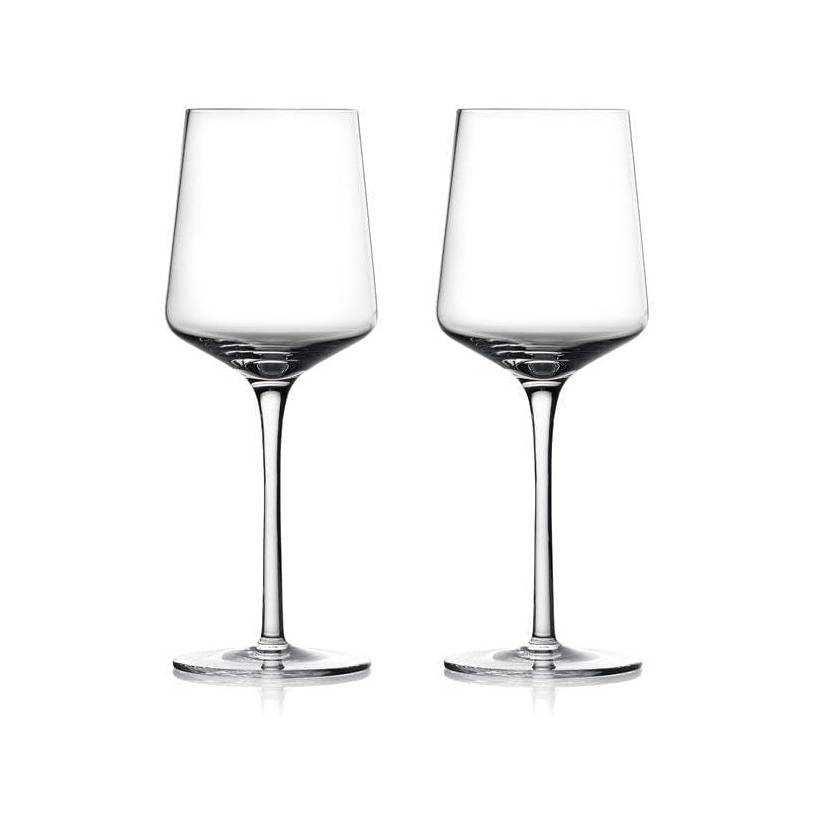 Premium ZONE DENMARK Rocks White Wine Glasses - Crystal Clear (Set of 2) for Elegant Dining & Home Entertaining