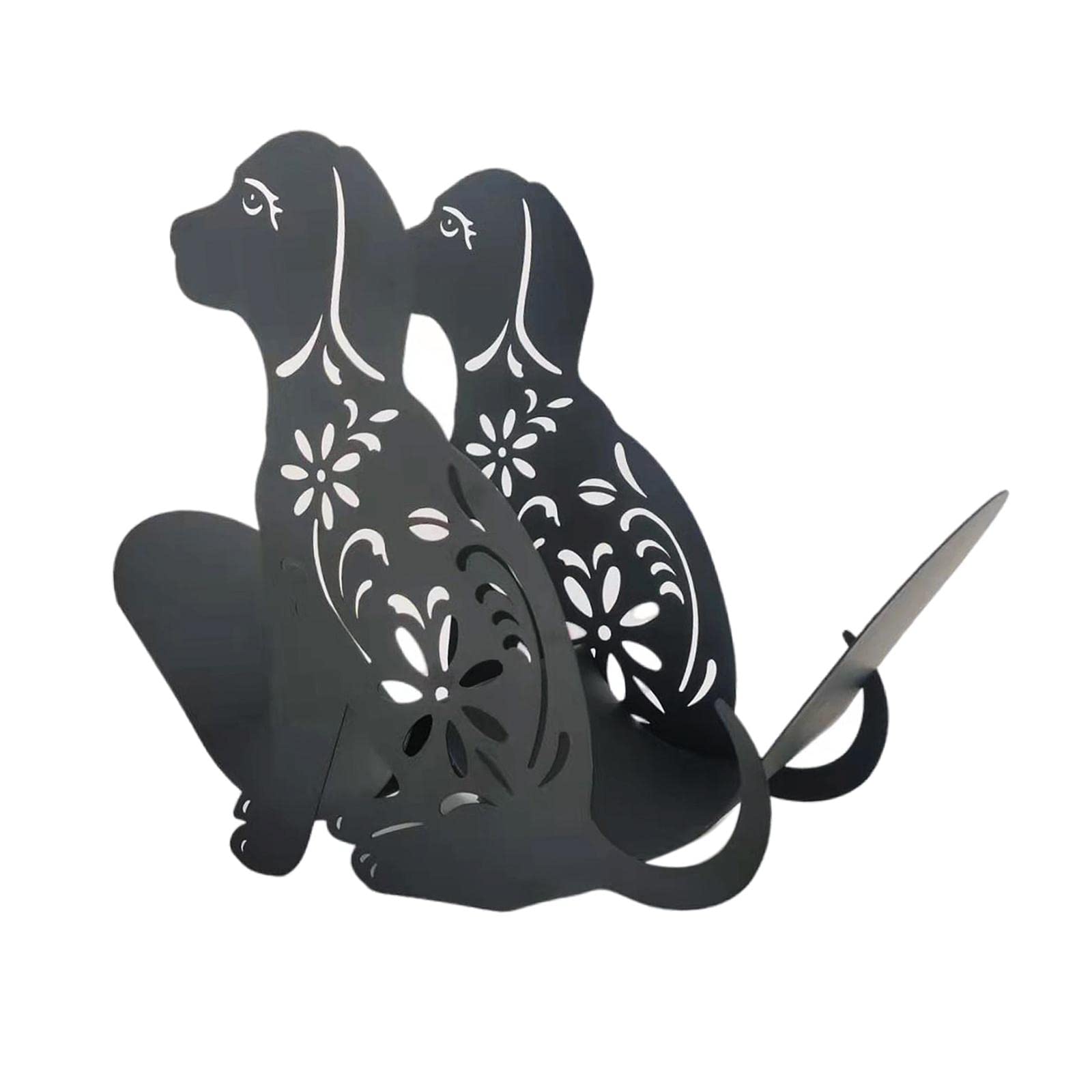 Homyl Creative Iron Hollow-Out Animal Toilet Paper Holder - Dog Design Bathroom Tissue Storage Roll Rack for Home Washroom Decoration | Perfect for Pet Lovers' Bathroom & Crafts Room Decor