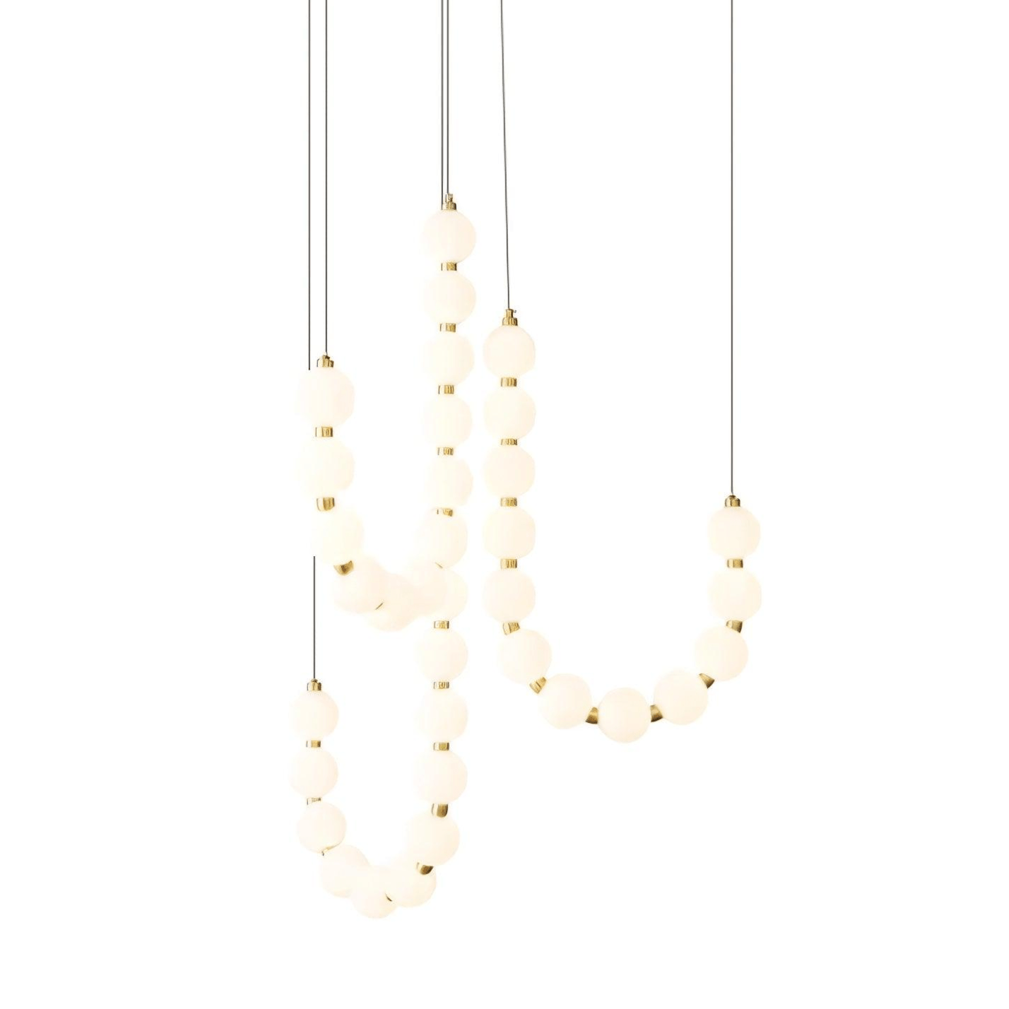 Elegant Glass Pearl Chandelier Necklace - Perfect for Weddings, Parties & Evening Events