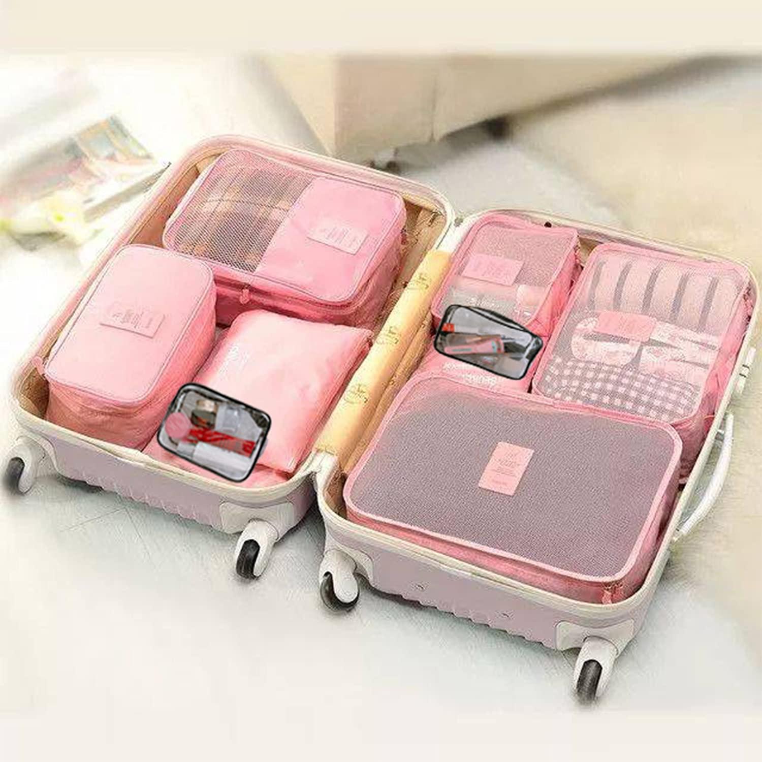 Clear Cosmetic Makeup Bag Set - 5 Pack Waterproof Travel Toiletry Organizer with Zipper for Business Trips, Vacations & Gym Essentials | Perfect for TSA, Carry-on Luggage & Daily Beauty Storage