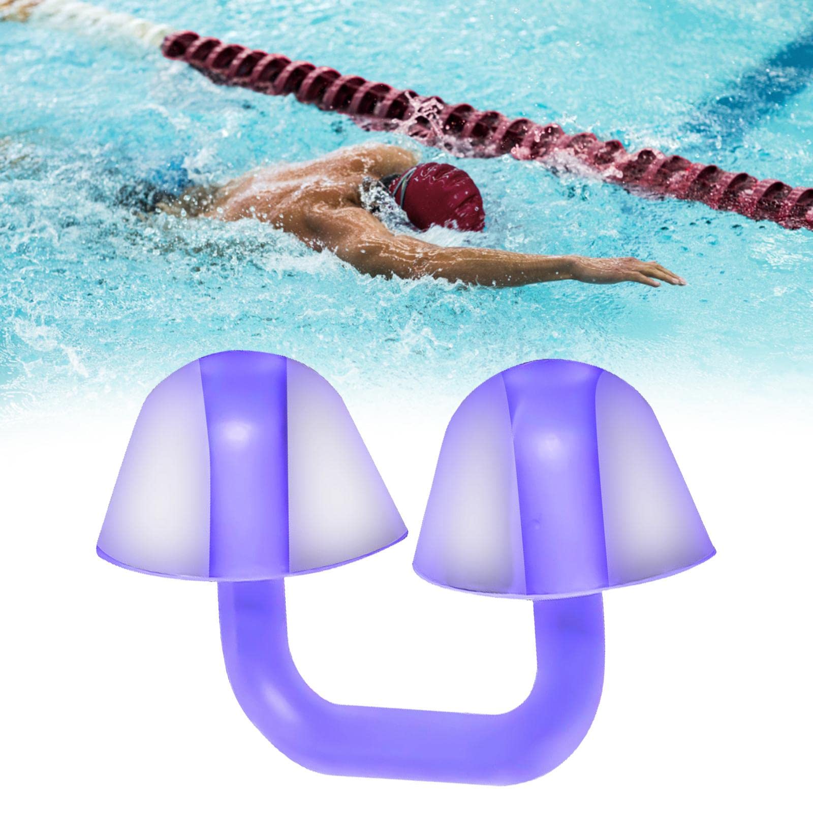 Rockible Swimming Nose Plugs - Comfortable Reusable Waterproof Nose Clip for Surfing, Swimming & Water Sports - Ideal for Adults, Kids & Beginners - Perfect for Pool, Beach & Snorkeling