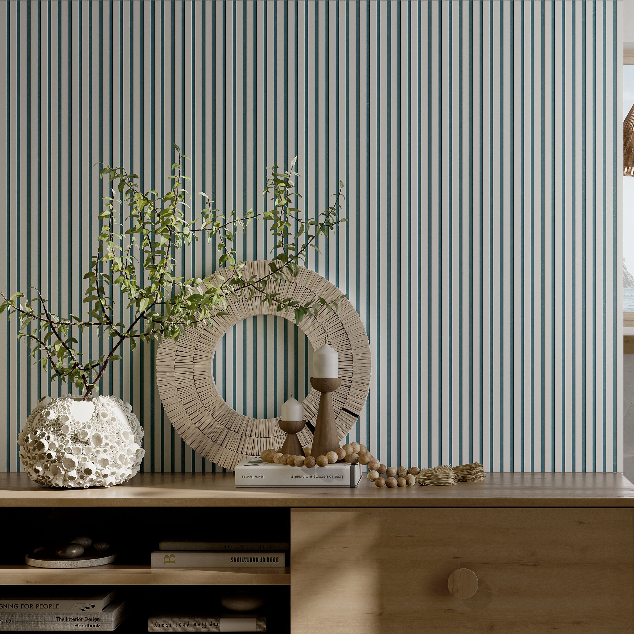 3D Slat Fluted Wall Panel Tile - Modern Ludo Nova Design for Home & Office Decoration | Perfect for Living Room, Bedroom, and Commercial Spaces