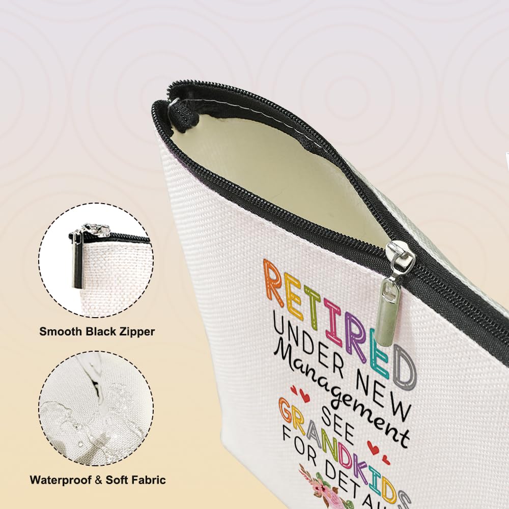 Retirement Gifts for Women - Inspirational Makeup Bag, Cosmetic Bag for Coworker Leaving, Retirees, Grandma, Mom - Perfect for Mother's Day, Christmas, Birthday, and Retirement Celebrations