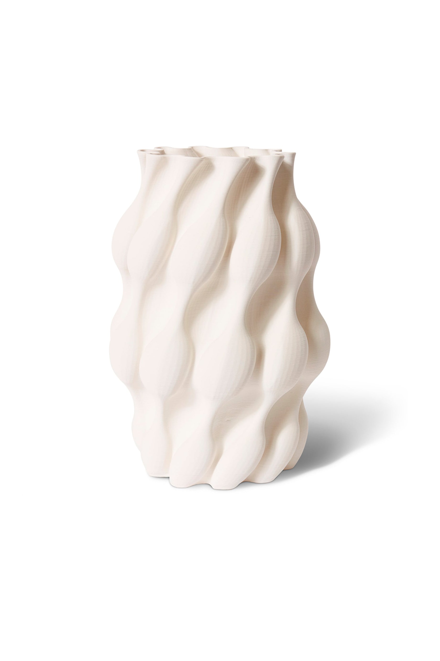 Husk Mieke Vessel Ivory - Handcrafted Ceramic Vase for Home Decor, Wedding Centerpiece & Boho Style Interior Design
