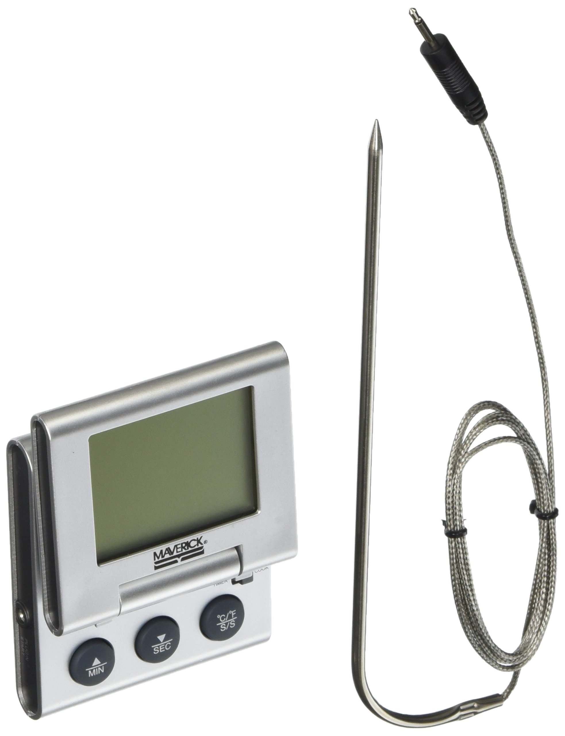 Maverick ET-807 Digital Meat Thermometer with Timer - Wireless BBQ Grill Smoker Oven Cooking Thermometer for Steak, Turkey, Chicken - Perfect for Grilling, Smoking, Baking & Home Kitchen Use