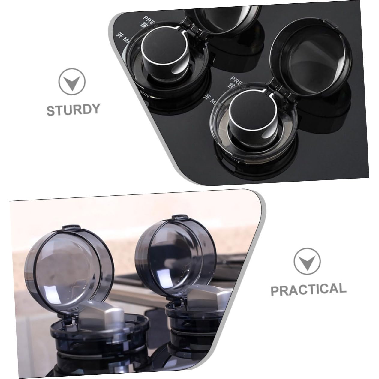 6Pcs Childproof Stove Knob Covers - Gas Stove Safety Protectors for Oven Knobs, Baby Proofing Kitchen Accessories - Perfect for Child Safety in Homes with Toddlers