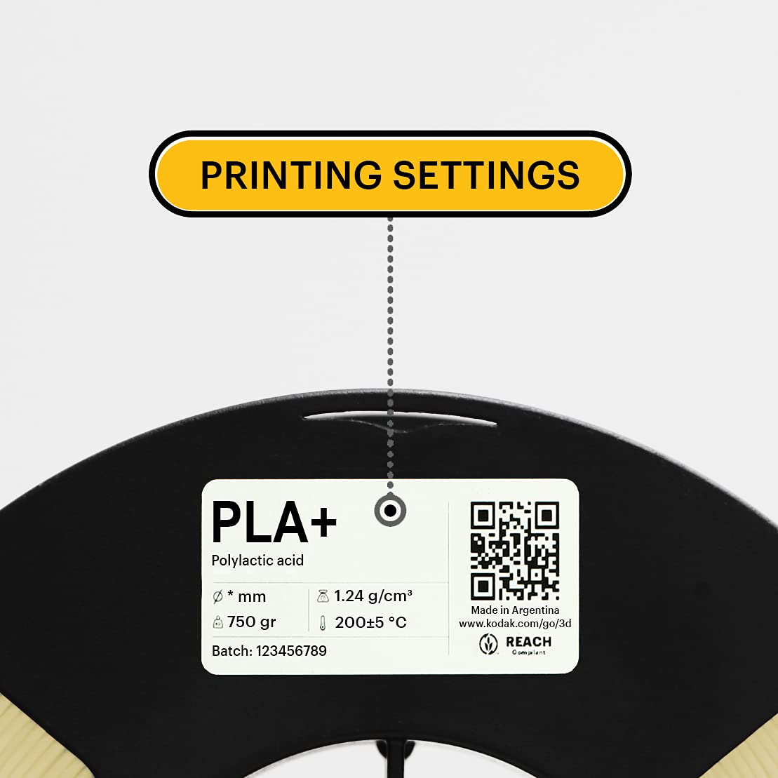 KODAK PLA Plus 3D Printer Filament 1.75mm - High Precision +/- 0.02mm, 750g (1.7lbs) Spool, Vibrant Orange - Perfect for 3D Printing, DIY Projects, Prototyping & Home Decor