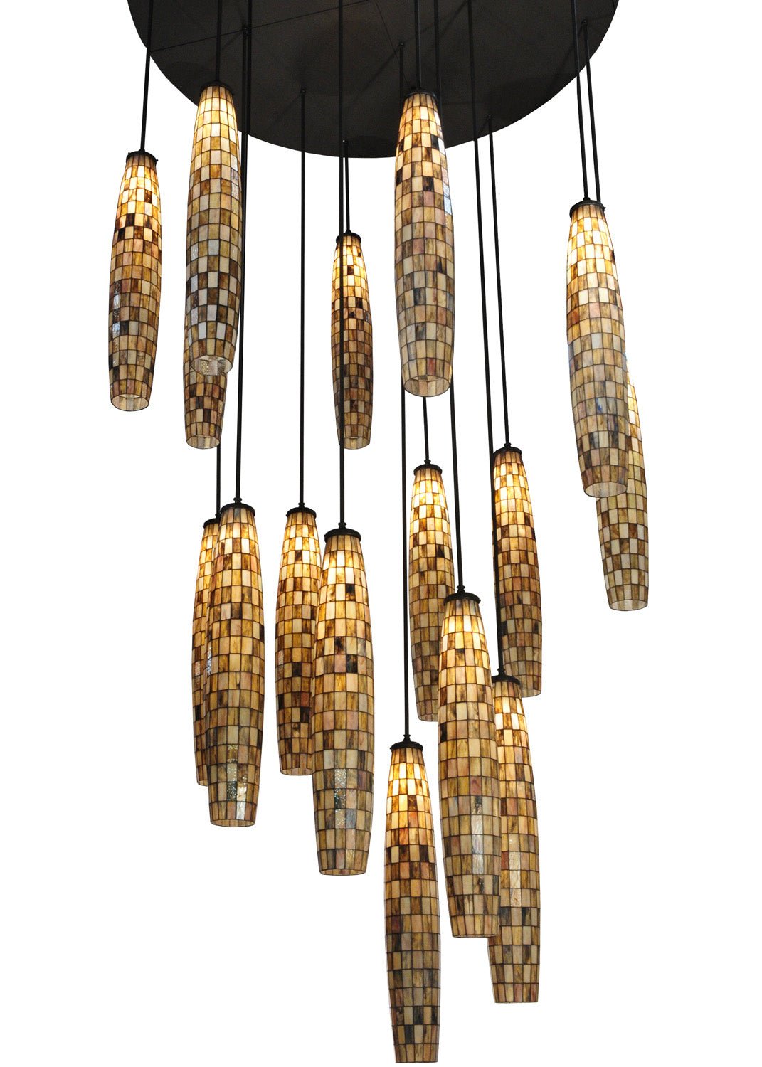16-Light Modern Chandelier for Dining Room - Elegant Glass Pendant Lighting Fixture for Kitchen Island, Bedroom, and Living Room Decor