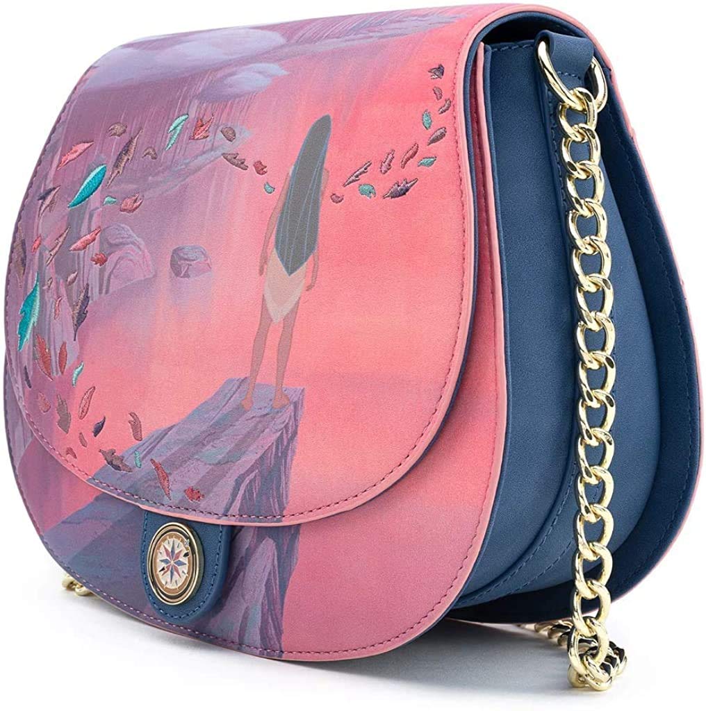 Loungefly Disney Pocahontas Colors of the Wind Crossbody Bag - Cute Disney Princess Shoulder Purse for Women - Perfect for Theme Parks, Cosplay & Disney Fan Collections