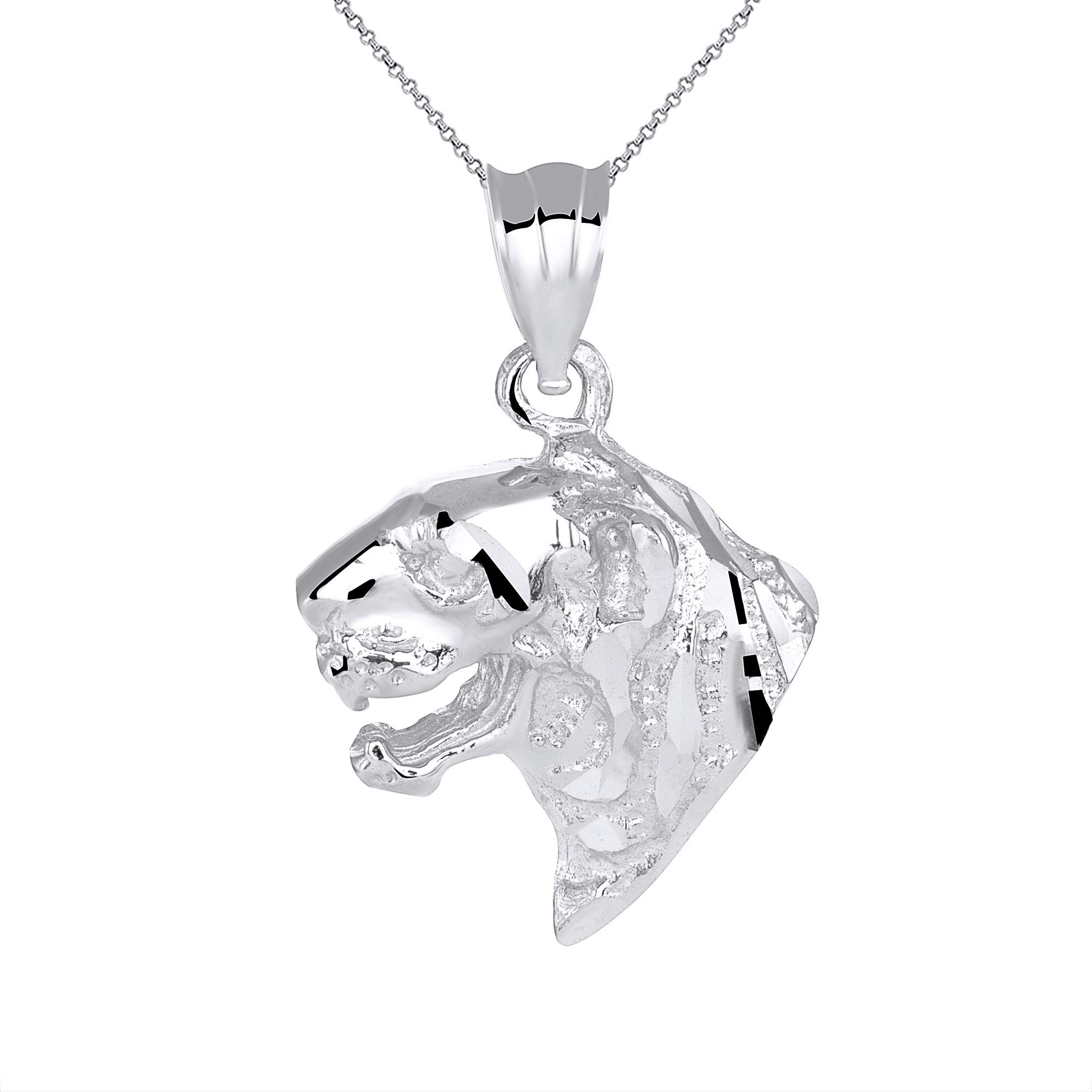 Authentic Sterling Silver Tiger Head Charm Pendant Necklace for Women | Handmade Jewelry Gift | Perfect for Casual Wear, Parties & Special Occasions