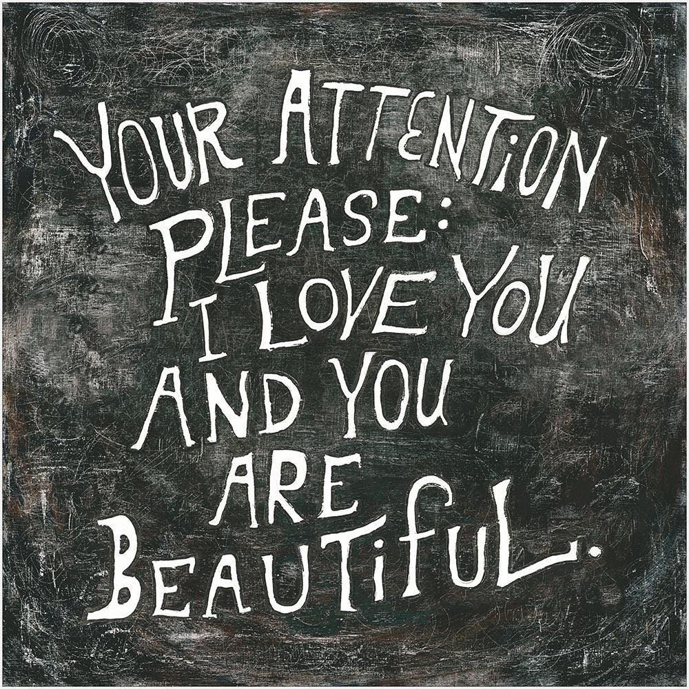 Your Attention Please Art Print - Vintage Style Wall Decor for Home, Office & Gifts - Perfect for Living Room, Bedroom & Workspace Inspiration