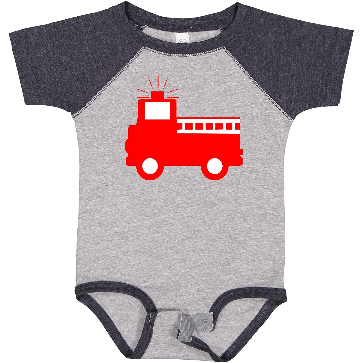 Inktastic Adorable Red Firetruck Baby Onesie - Soft Cotton Infant Bodysuit for Boys & Girls - Perfect for Firefighter-Themed Parties, Photo Shoots & Everyday Play