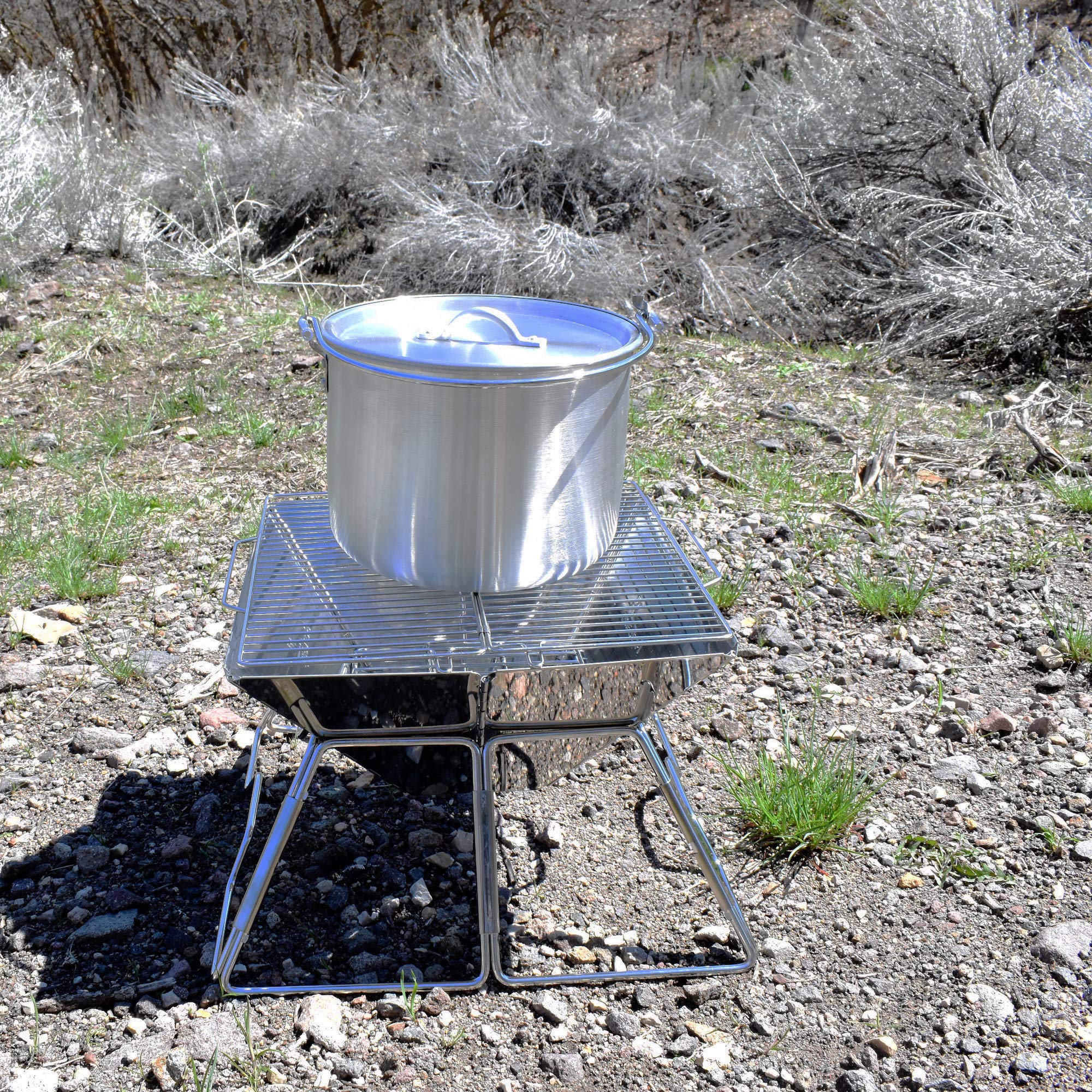 AceCamp® Aluminum Camping Pot with Handle & Lid - Lightweight Cooking Pot for Gas Stoves, Grills & Campfires - Perfect for Backpacking, Hiking & Outdoor Adventures
