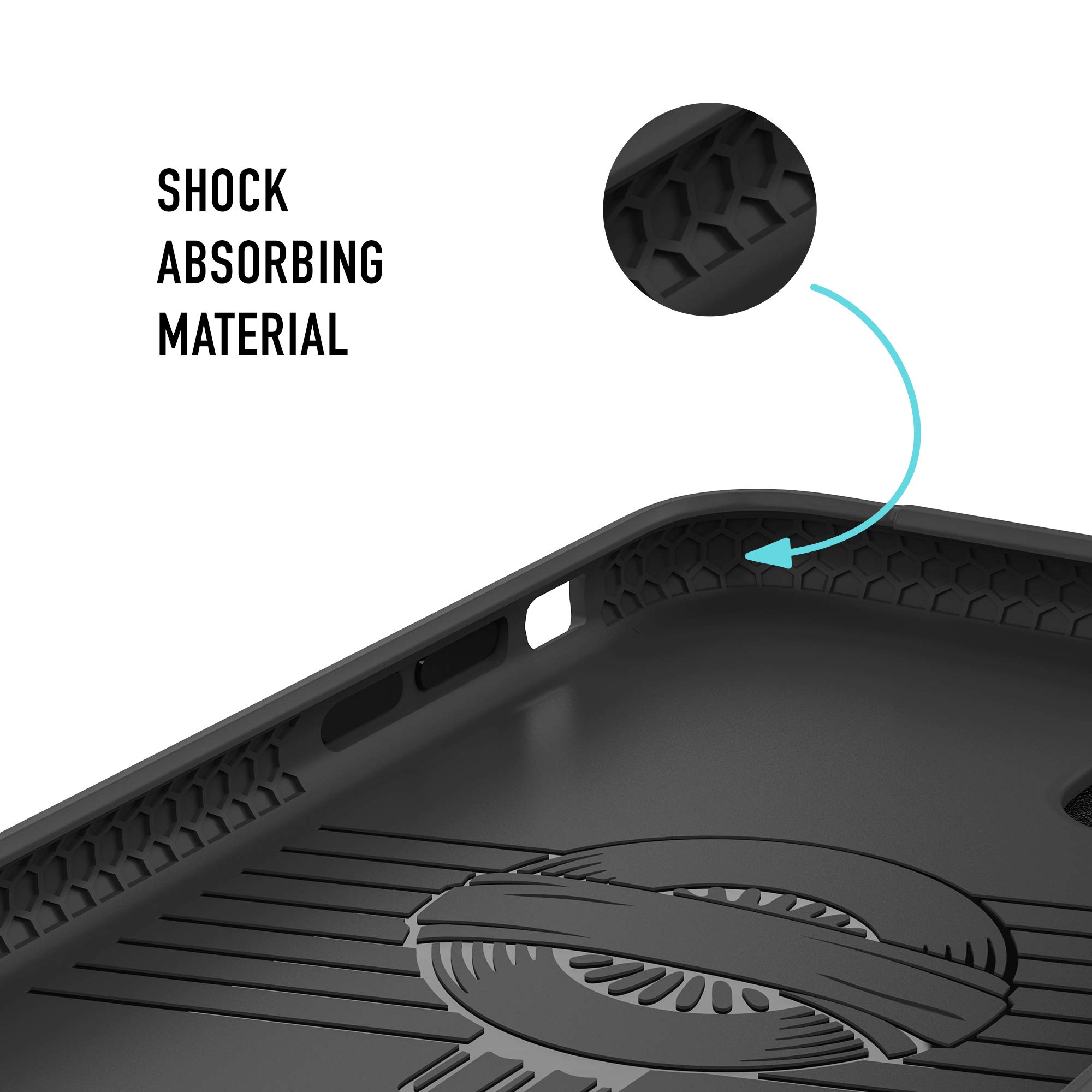 Valenta Black iPhone 12 Pro Case with Front & Rear Camera Covers | 6.1 Inch 6-Foot Drop Proof Protective Cover | Privacy Protection for iPhone 12 Pro (6.1