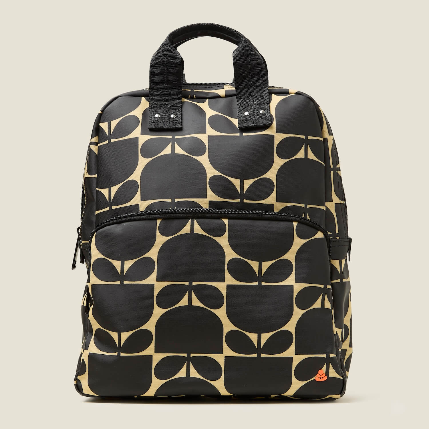 Lotta Backpack - Stylish Block Flower Monochrome Design for Women & Men | Perfect for School, Travel & Everyday Use