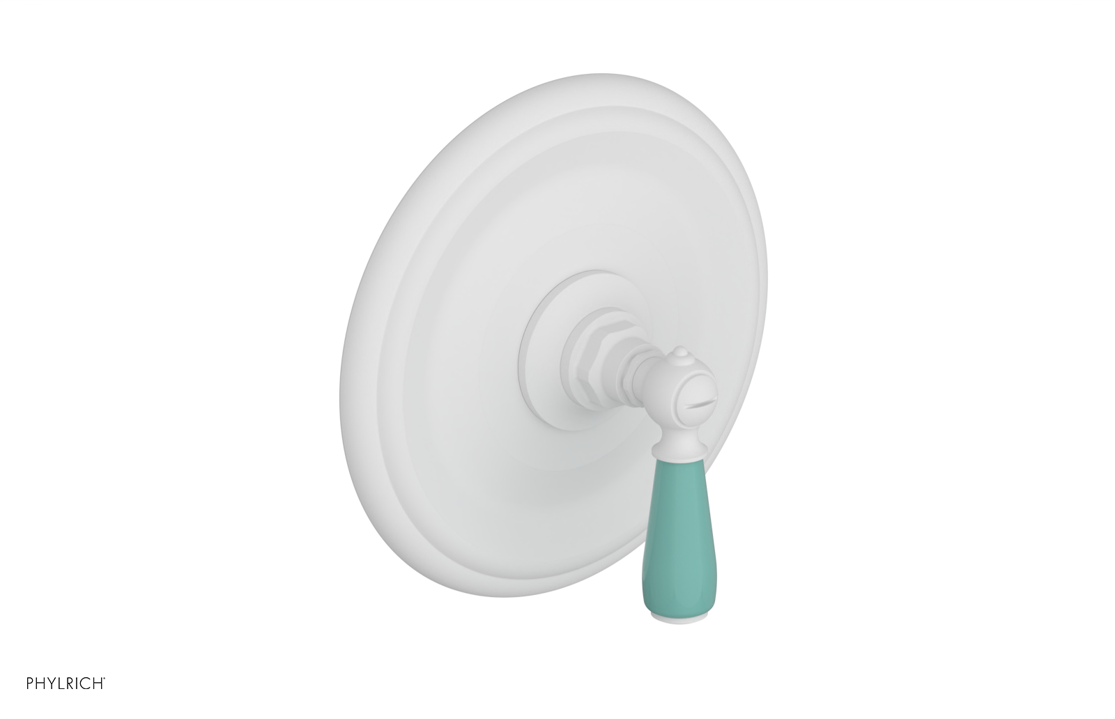 Jamestown Pressure Balance Shower Plate & Handle Trim with Turquoise Accents - 4