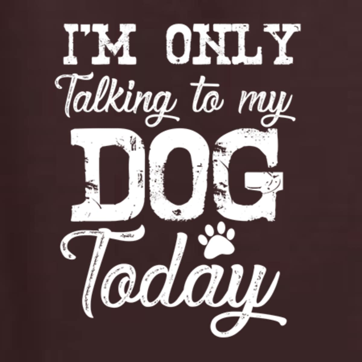 Funny Dog Lover Tri-Blend Racerback Tank Top - 'I'm Only Talking to My Dog Today' Saying - Soft Breathable Women's Workout & Casual Tee for Dog Walks, Park Outings & Pet Owner Humor