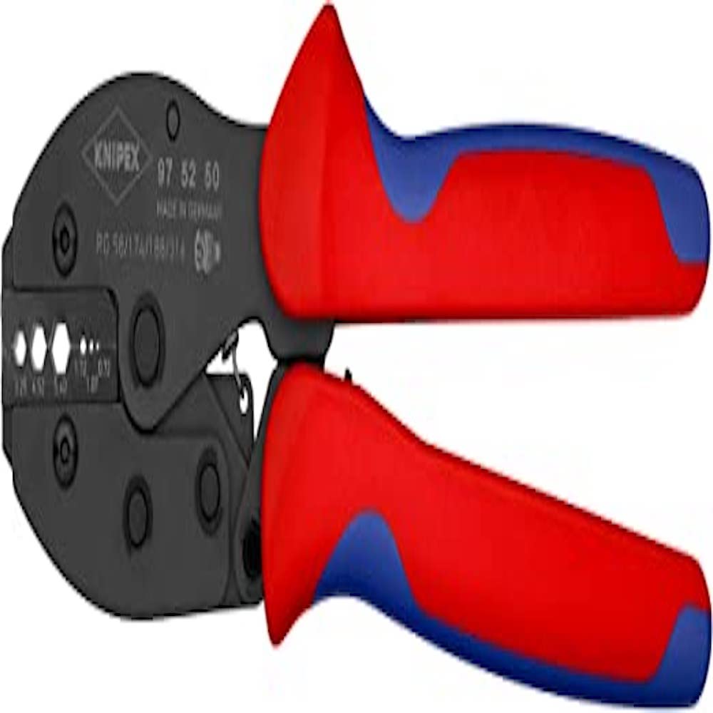 Knipex 97 52 50 PreciForce Crimping Pliers for COAX, BNC & TNC Connectors - Professional Cable Tool for Network, Audio & Video Installations