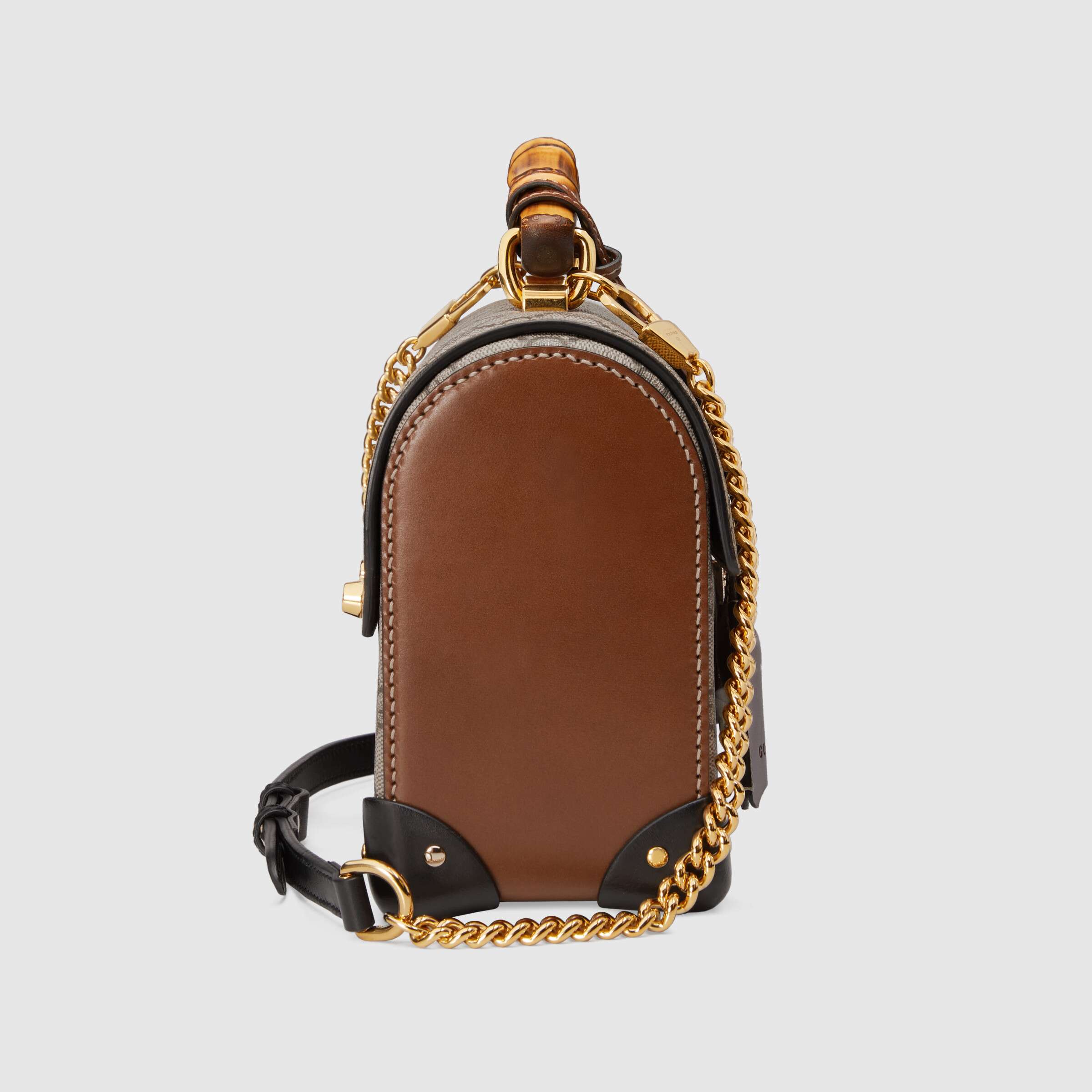 Gucci GG Supreme Padlock Small Bamboo Shoulder Bag for Women - Luxury Crossbody Purse for Everyday Use, Work & Travel