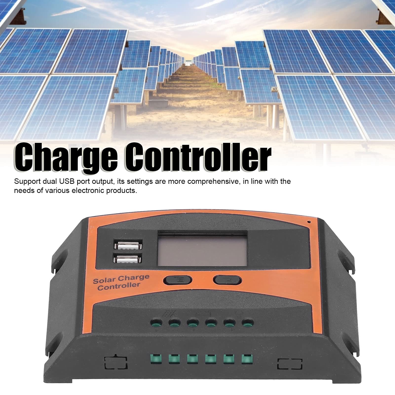 10A Waterproof Solar Panel Charge Controller - High Efficiency MPPT for Garden, Outdoor & Courtyard Use - Perfect for Solar Lights, Fountains & Off-Grid Power Systems