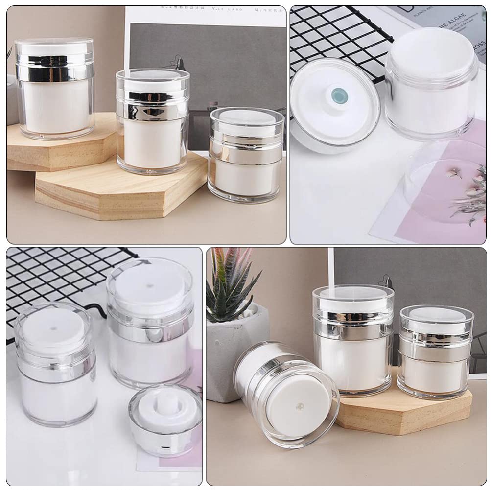 Beaupretty 2pcs 30g Airless Pump Bottles - Refillable Vacuum Cosmetic Containers for Creams, Lotions & Serums | Perfect for Travel, Makeup Kits & Skincare Routine (Face, Eyeshadow, Lip Balm, Sunscreen)