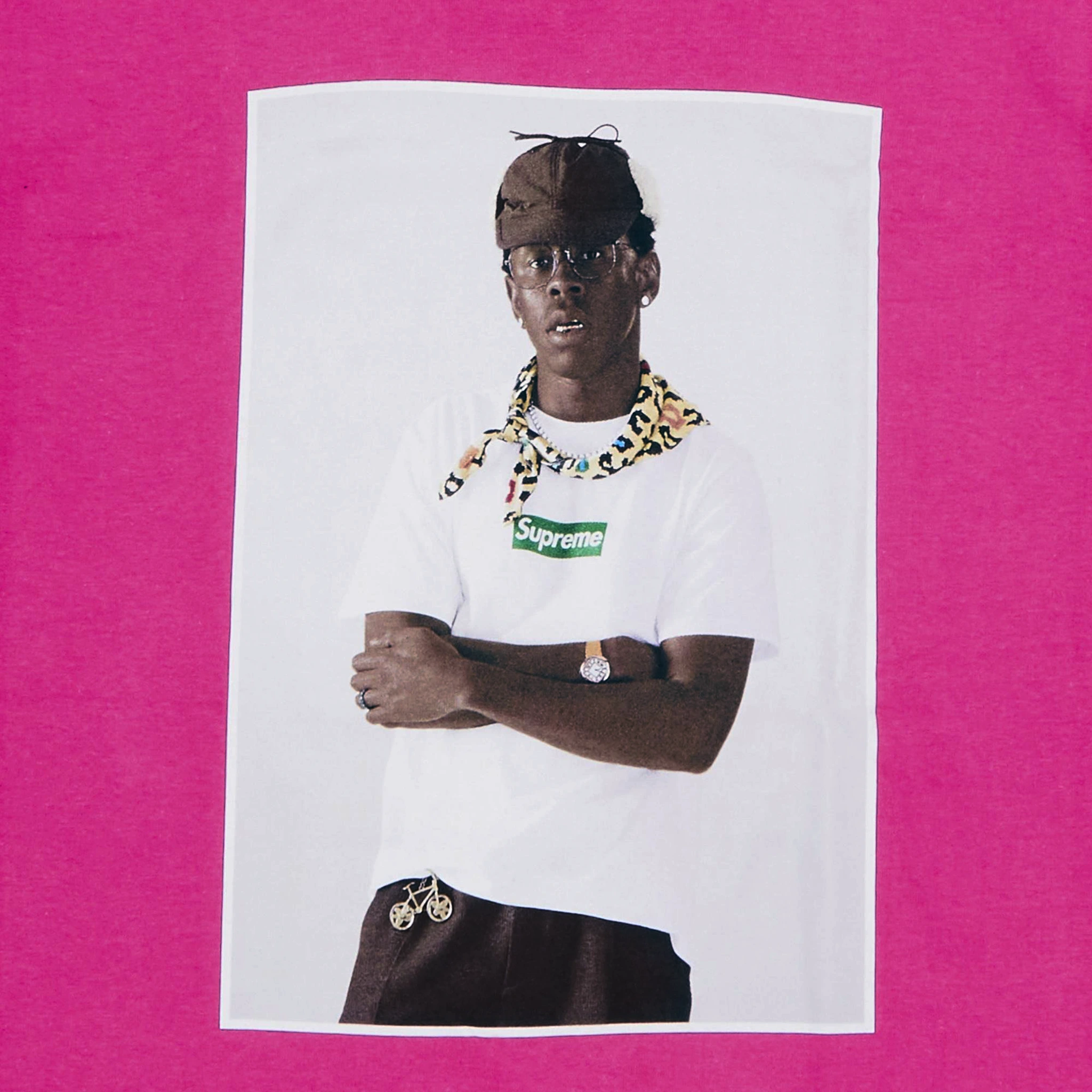 Supreme Tyler The Creator Magenta Graphic T-Shirt - Official Merchandise for Streetwear & Hip-Hop Fans | Perfect for Concerts, Festivals & Casual Wear