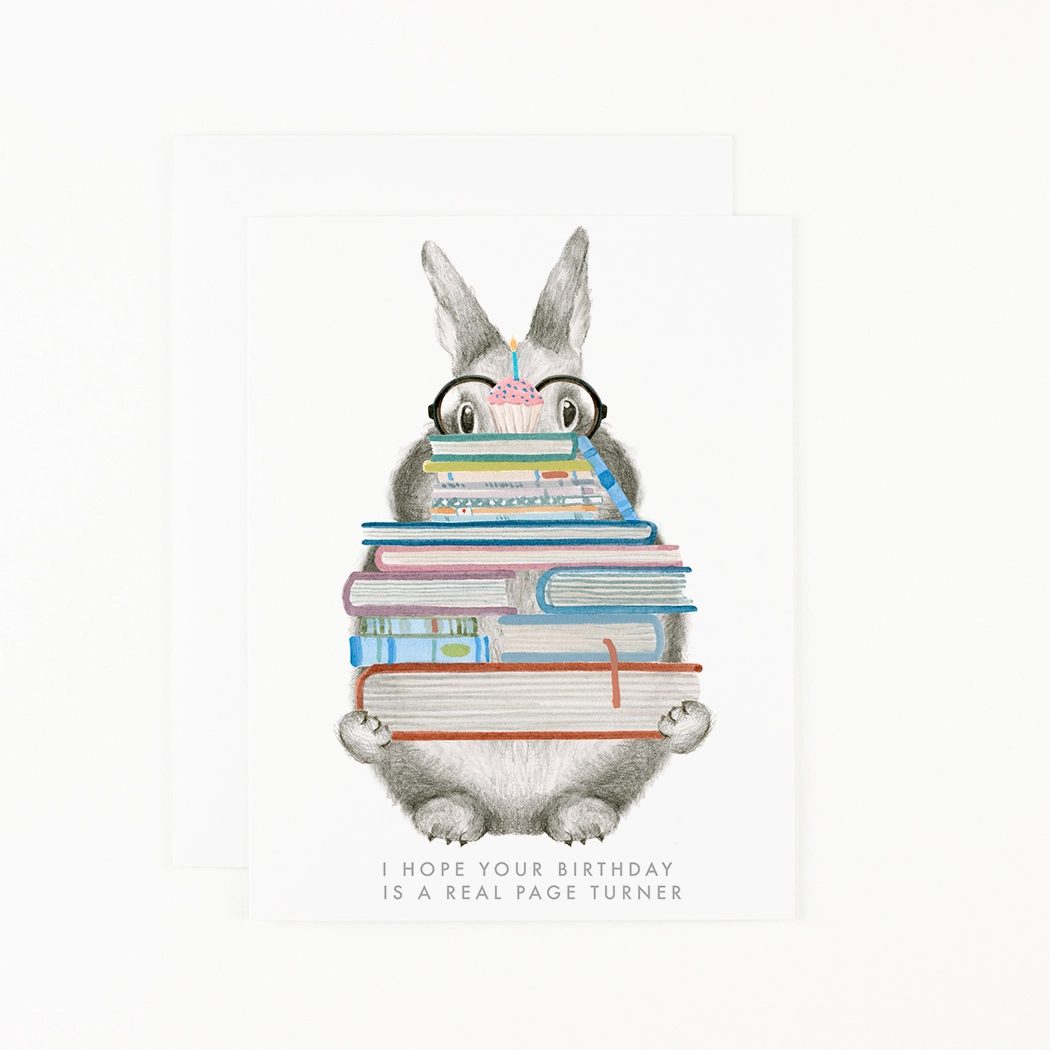 Funny 'Page Turner' Birthday Card for Book Lovers - Perfect Gift for Readers & Bookworms - Great for Birthdays, Book Clubs & Literary Events