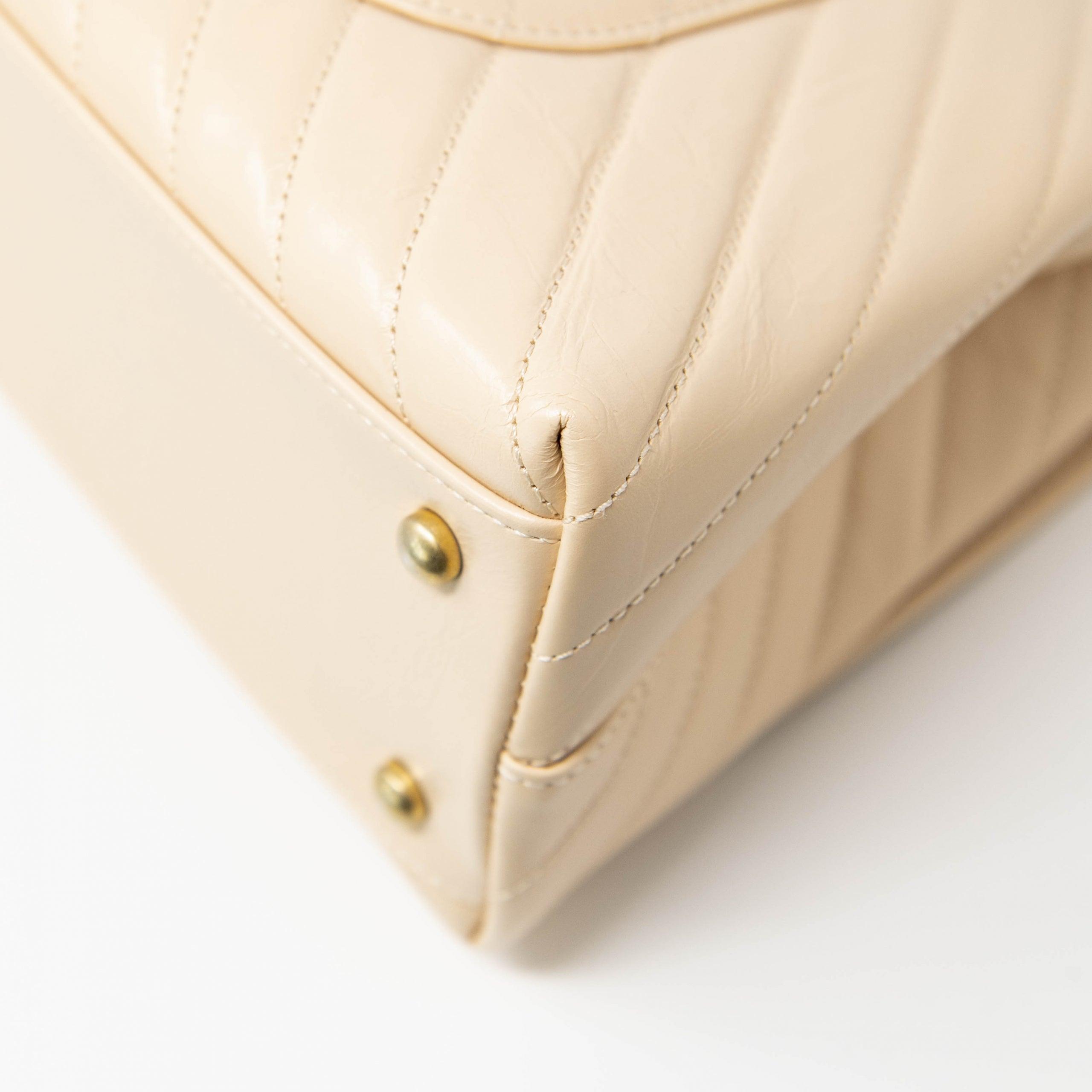 Chanel Beige Medium Coco Handle Bag - Classic Quilted Leather Crossbody & Shoulder Purse for Women | Perfect for Work, Date Night & Special Occasions