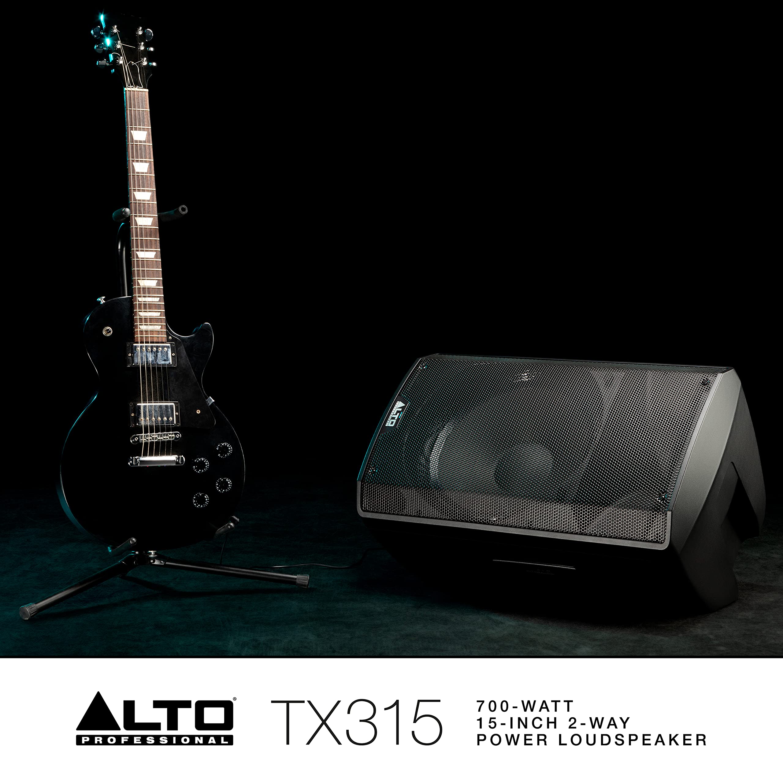 ALTO TX315 700W 15 Inch 2-Way Powered PA Speaker with Signal Limiting, Switchable Mic/Line Preamp & XLR Inputs/Outputs - Perfect for Live Performances, DJ Gigs, and Outdoor Events