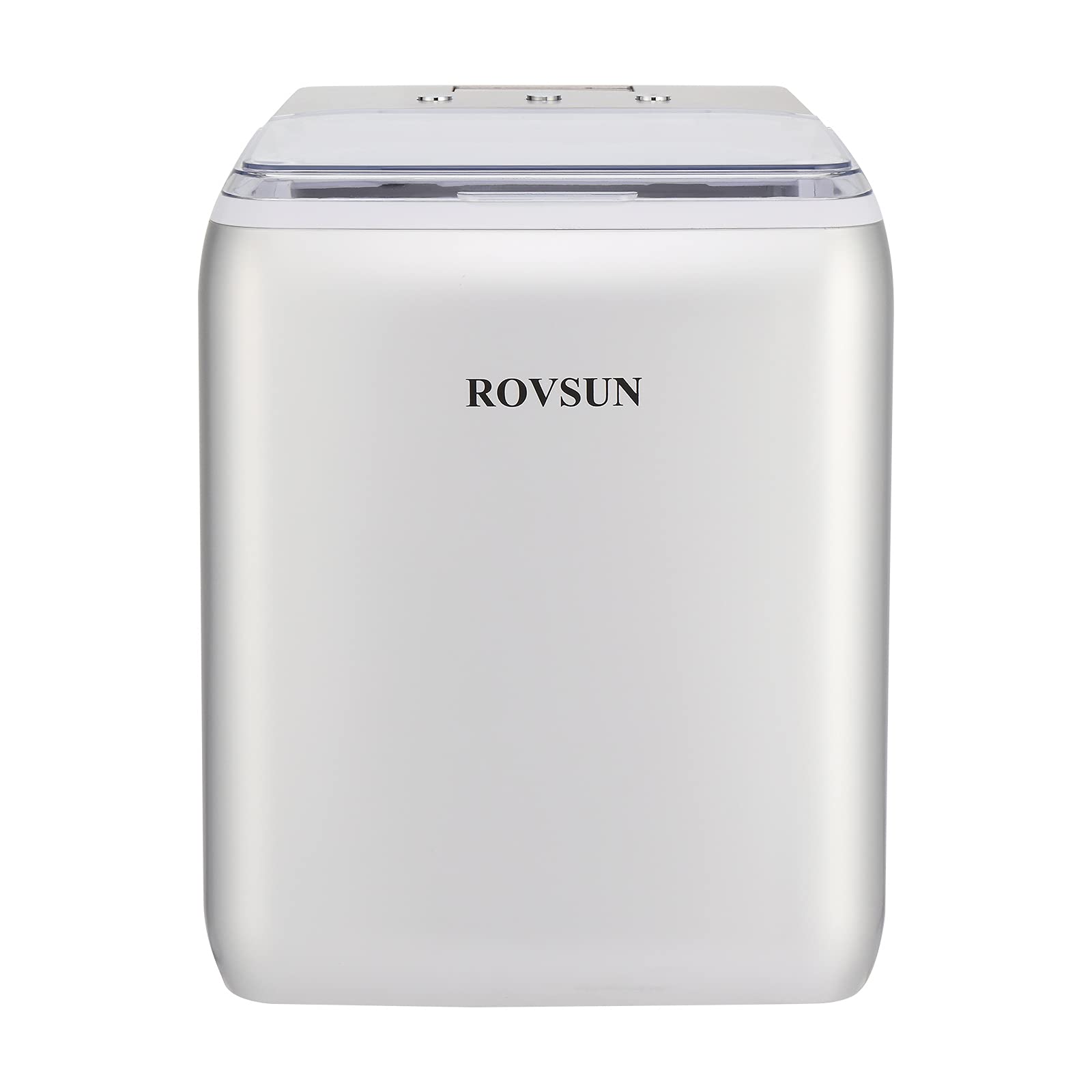 Bonnlo 44lbs/24H Countertop Ice Maker Machine - Compact & Portable Ice Cube Maker with Ice Basket for Home, Office, Kitchen, Bar - Perfect for Parties, Cocktails & Outdoor Events (Silver)