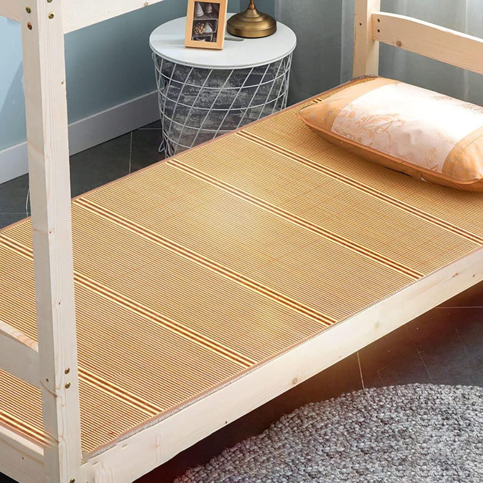 Breathable Bamboo Summer Sleeping Mat - 60x180cm Cooling Bed Mat for Hot Weather, Ideal for Single Beds & Student Dorm Rooms (No Pillowcase Included) | Perfect for Outdoor Camping, Beach Trips & Home Use