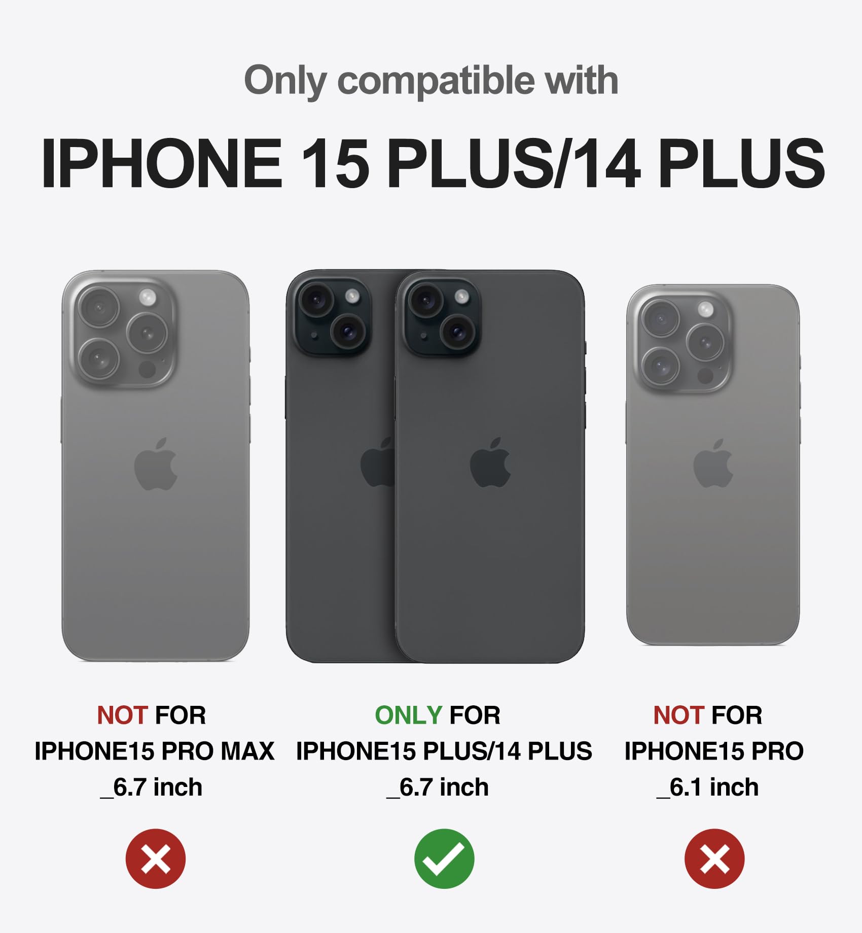 Dexnor Magnetic Shockproof Case for iPhone 15 Plus & iPhone 14 Plus - Magsafe Compatible Rugged Bumper Cover with Built-in Screen Protector & Kickstand (Black) - Perfect for Outdoor Adventures, Work & Daily Protection