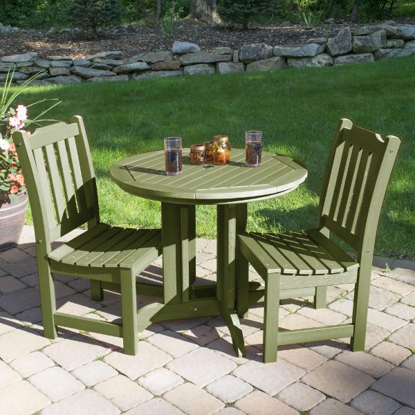 Lehigh Collection 3-Piece Round Outdoor Patio Dining Set - Perfect for Backyard, Garden & Poolside Entertaining