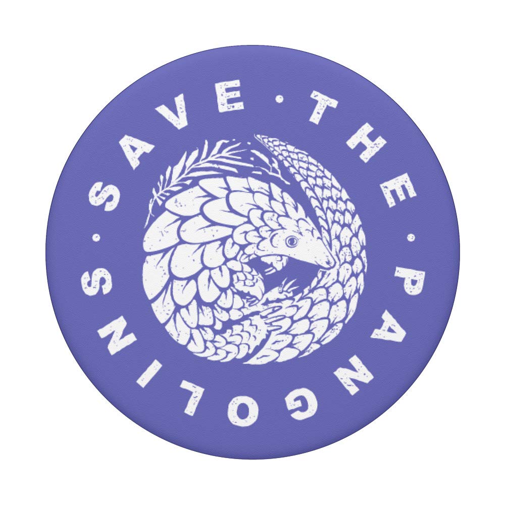 Save The Pangolin PopSockets PopGrip - Swappable Phone Grip for iPhone & Android | Wildlife Conservation Gift | Perfect for Animal Lovers & Eco-Friendly Phone Accessories