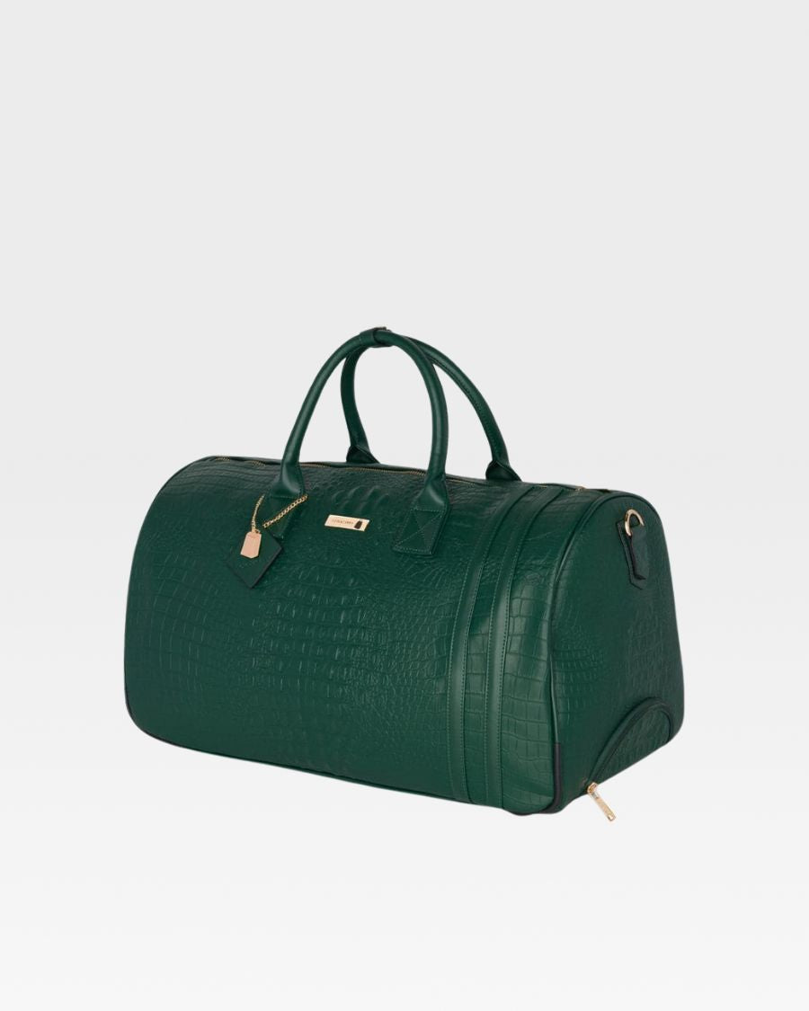Apollo 2 Rolling Duffle Bag - Emerald Green Water-Resistant Luggage for Travel, Gym & Sports | Carry-On Suitcase with Wheels & Extendable Handle