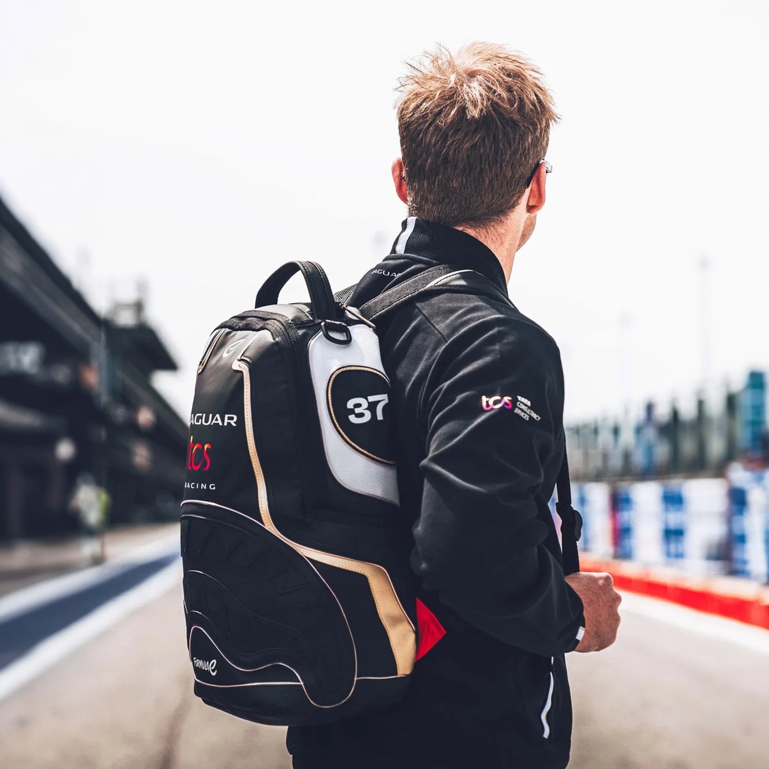 Jaguar Formula E LED Backpack - Light Up Racing Style for School, Travel & Night Events | USB Rechargeable & Water-Resistant