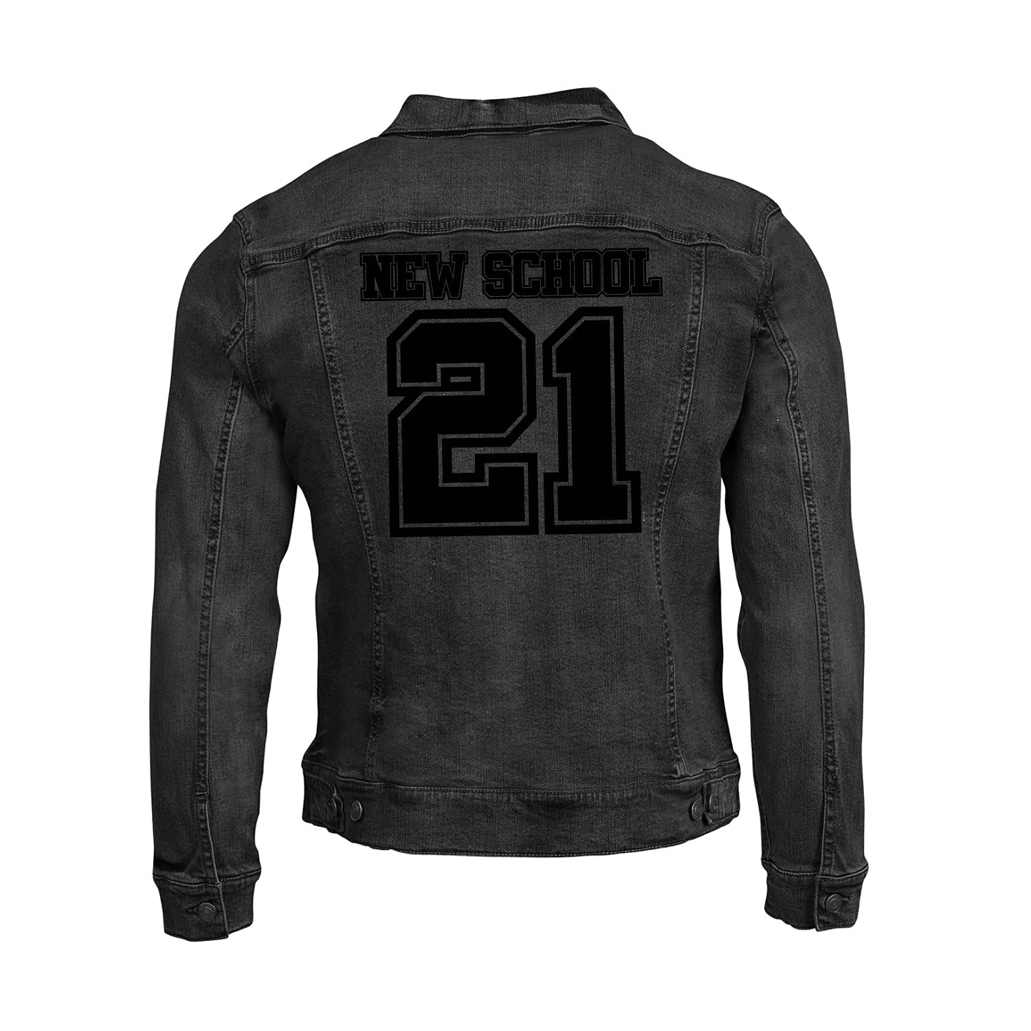 Wild 'N Out Black on Black New School Denim Jacket for Men - Trendy Hip Hop Streetwear Fashion - Perfect for Concerts, Parties & Urban Style Outfits