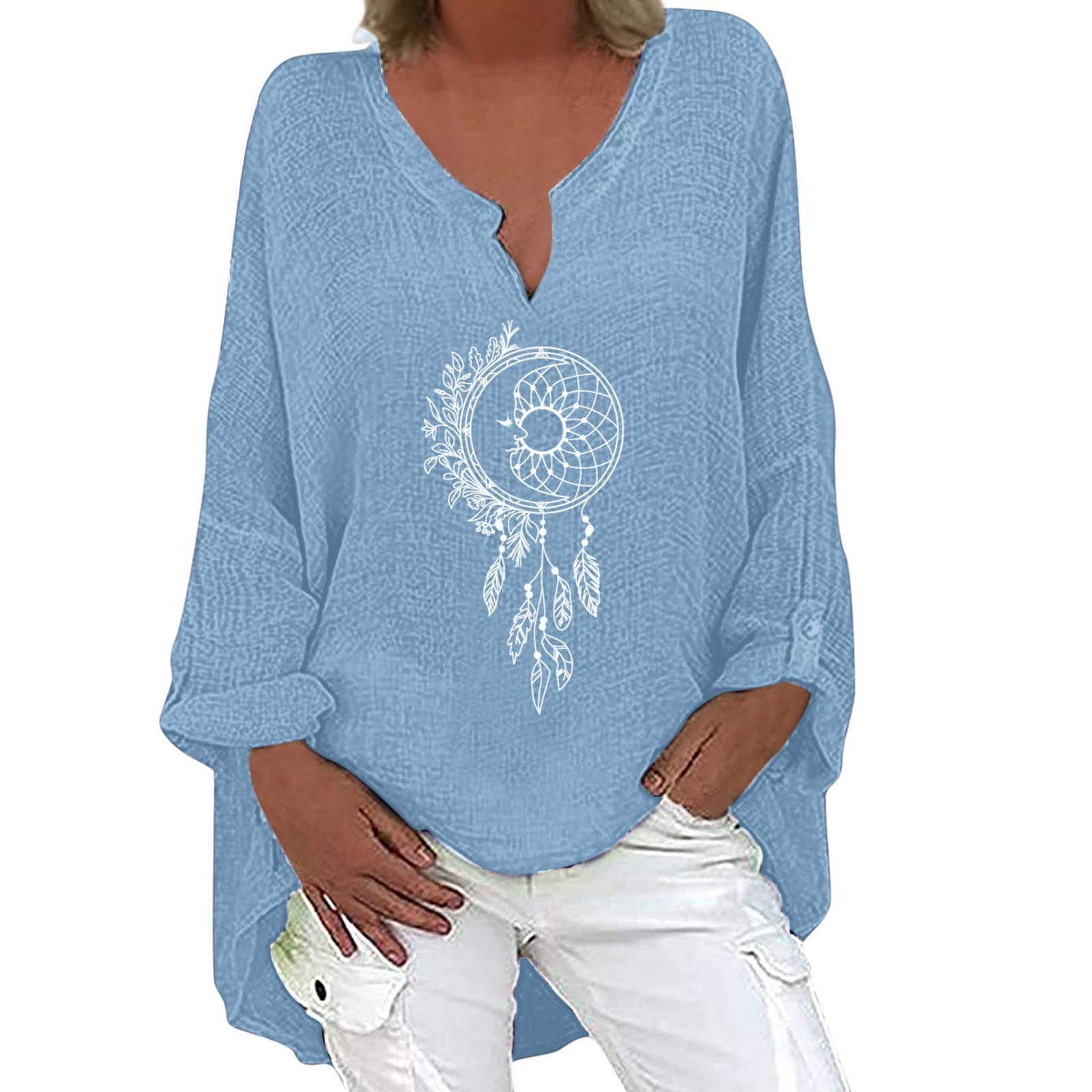 Women's Long Sleeve Crewneck T-Shirts - 2022 Fall Fashion Basic Tee Tops | Casual Wear, Layering & Everyday Outfits