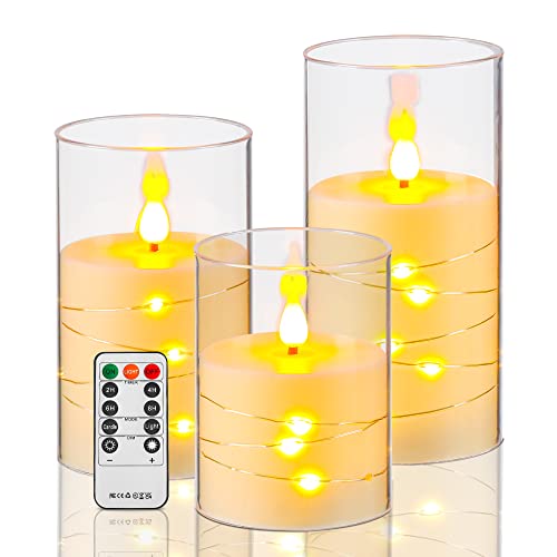 Clear tube + ivory candle#3*1